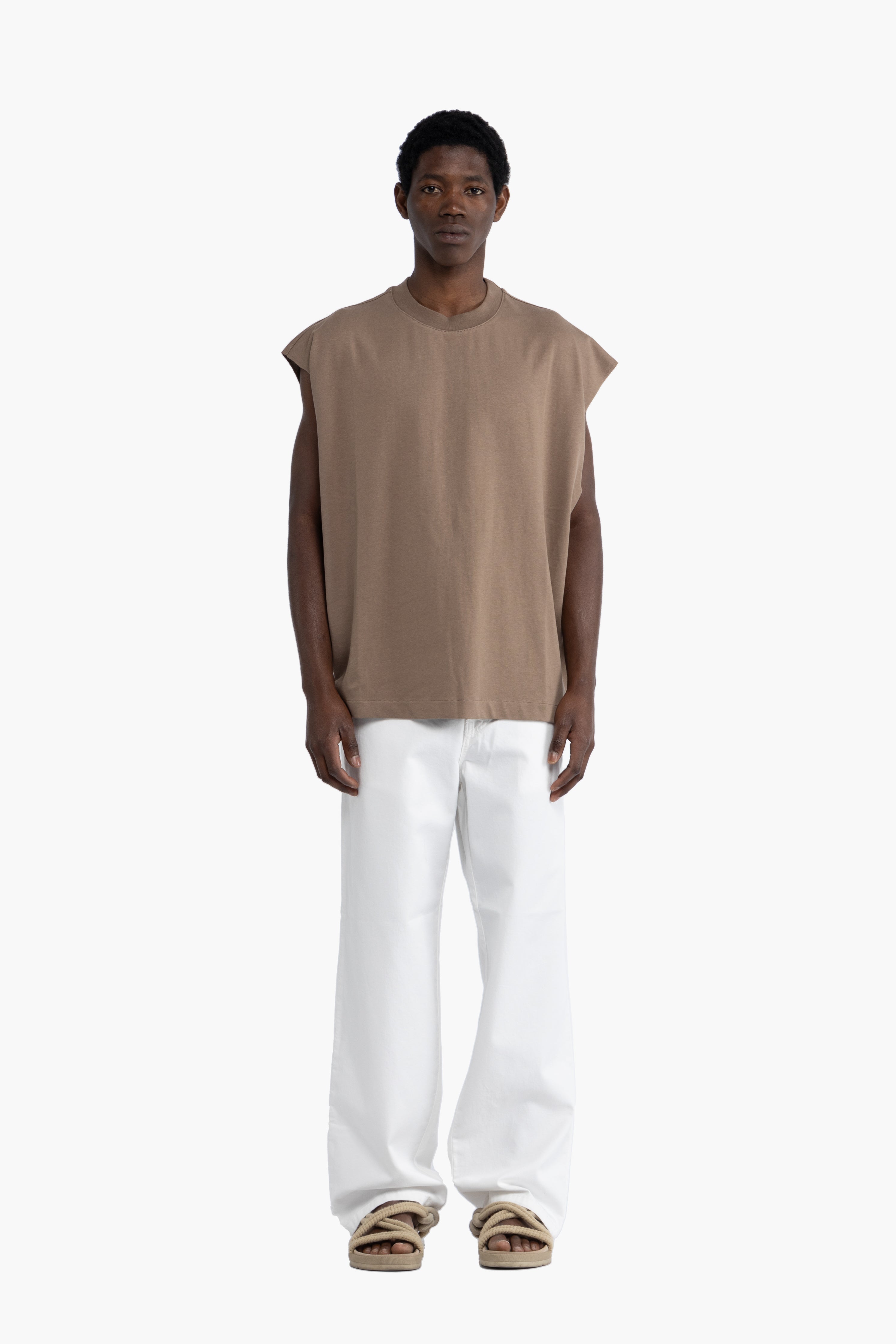Canotta smanicata oversize - Fango