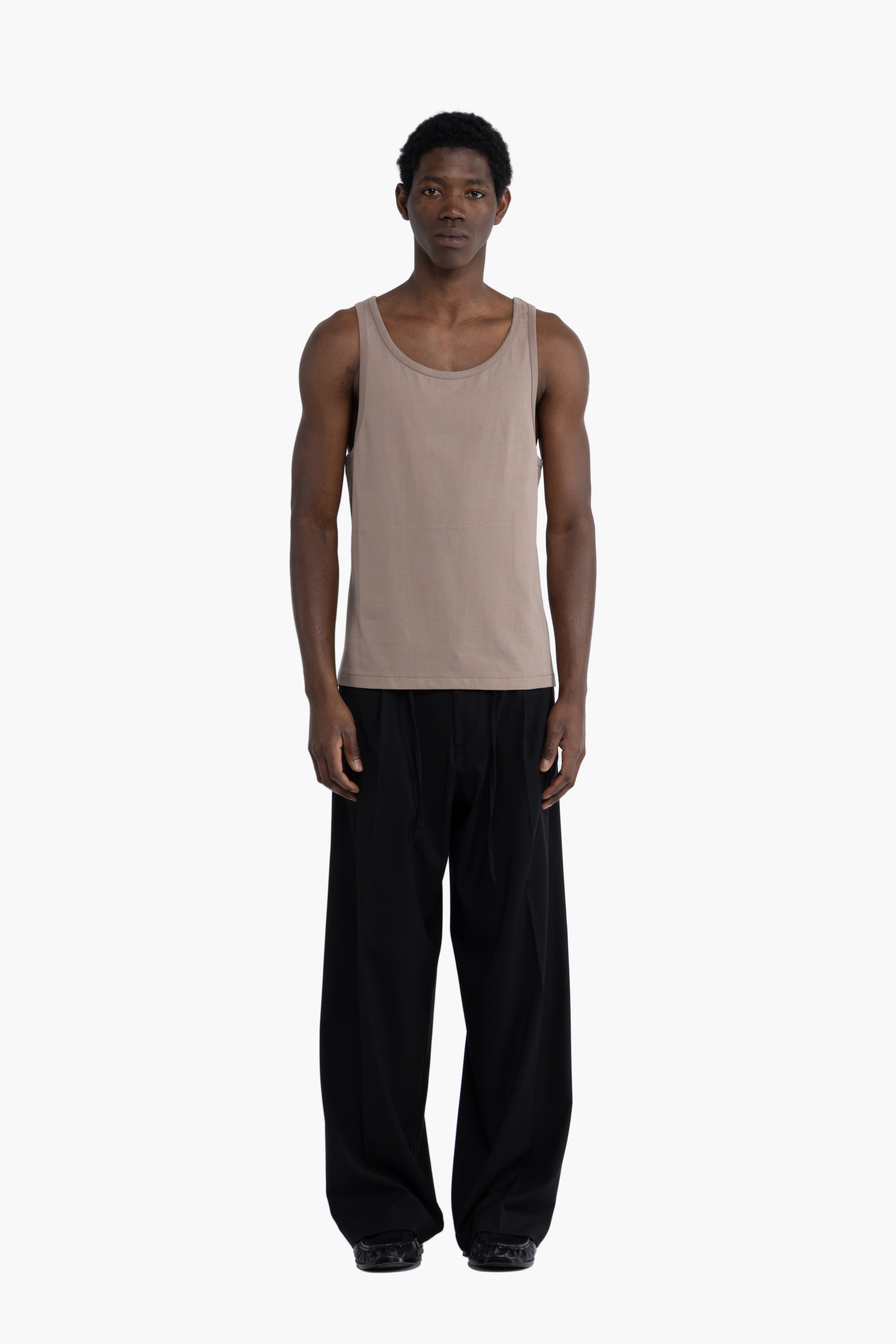 Canotta in cotone - Taupe