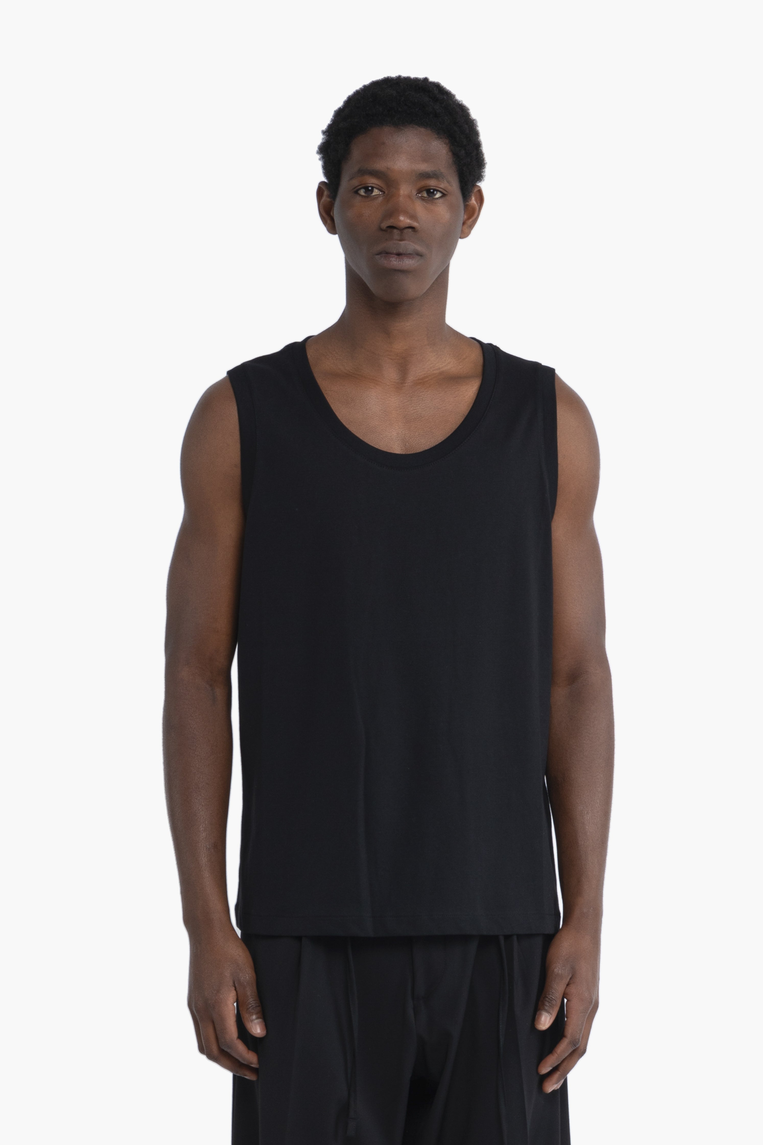 Canotta ampia in cotone- Nero