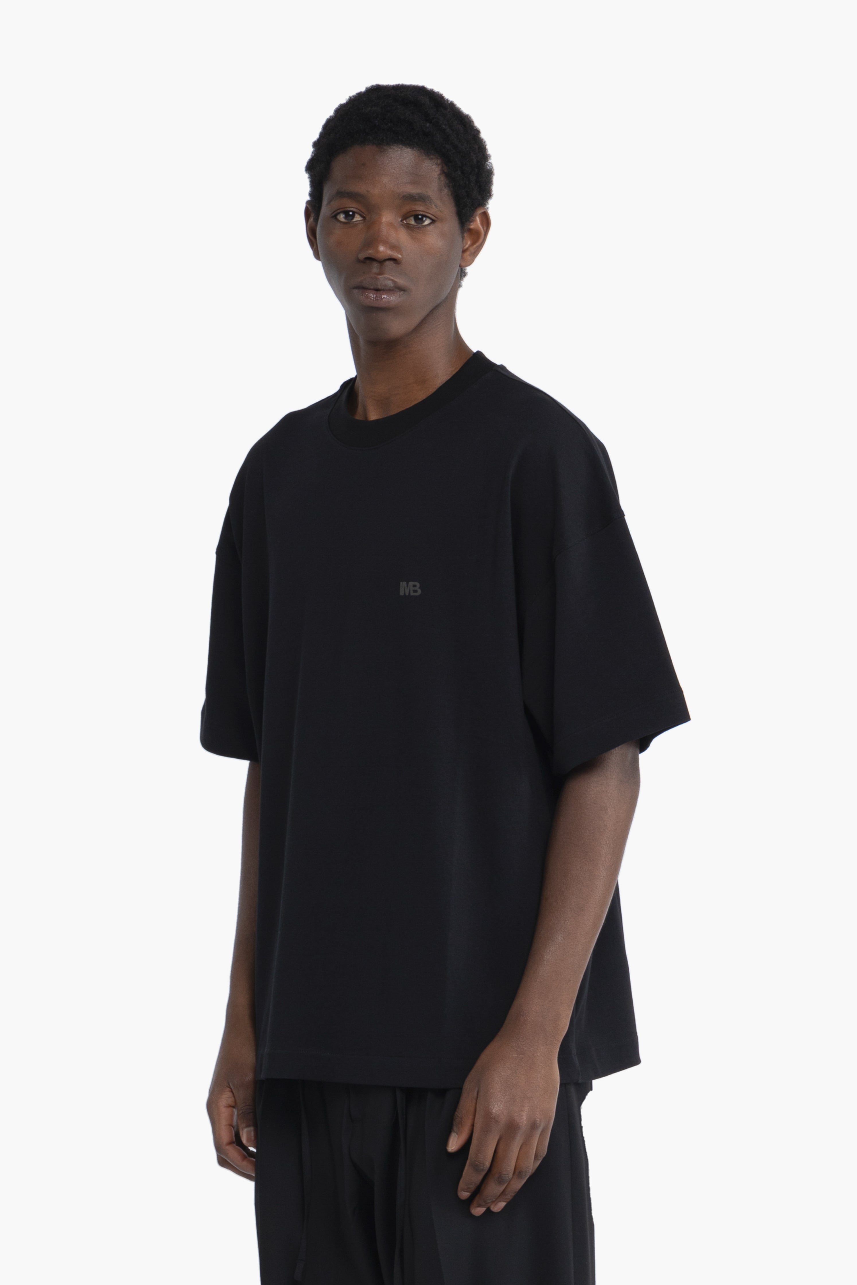 T-shirt oversize logo - Nero