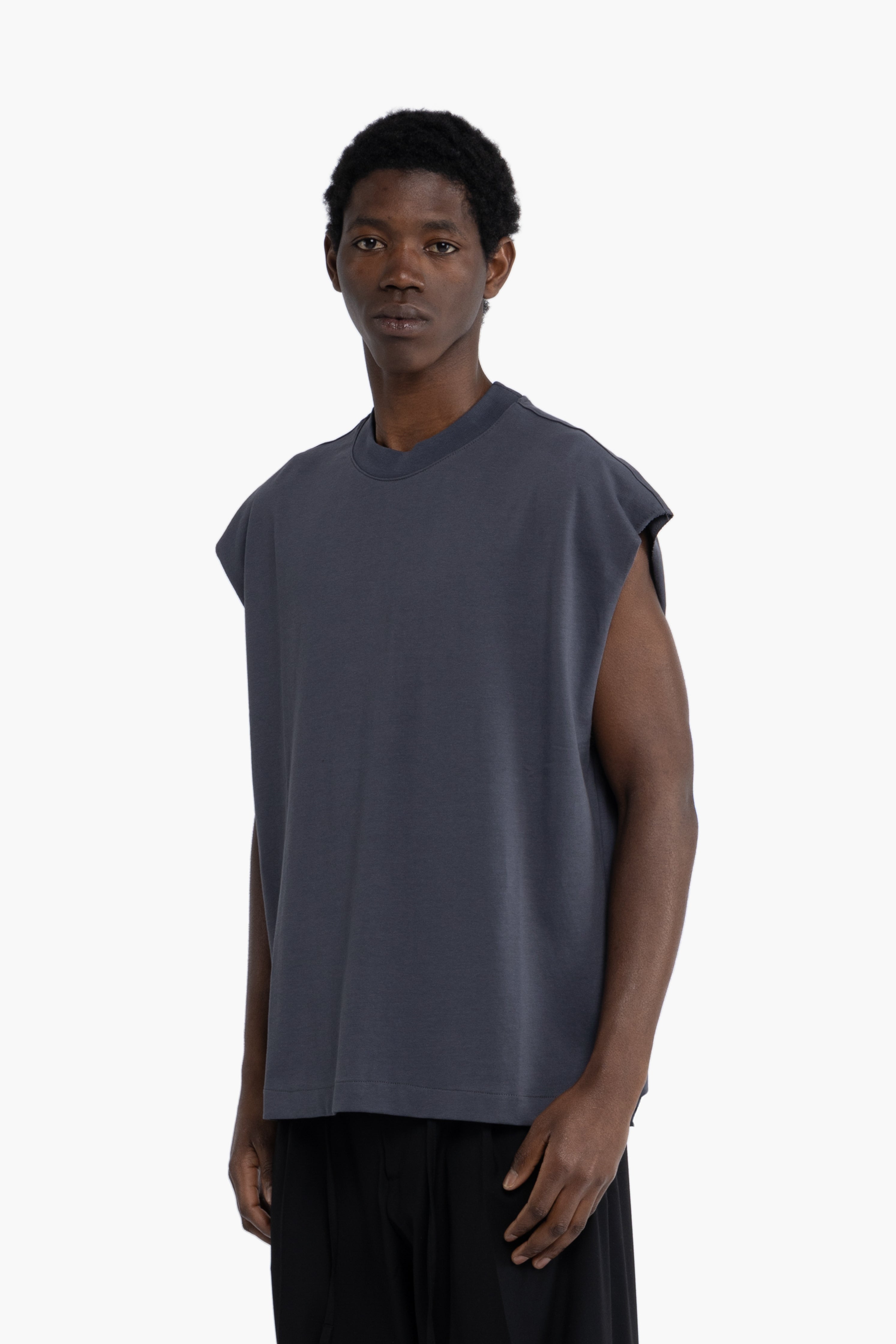 Canotta smanicata oversize - Piombo