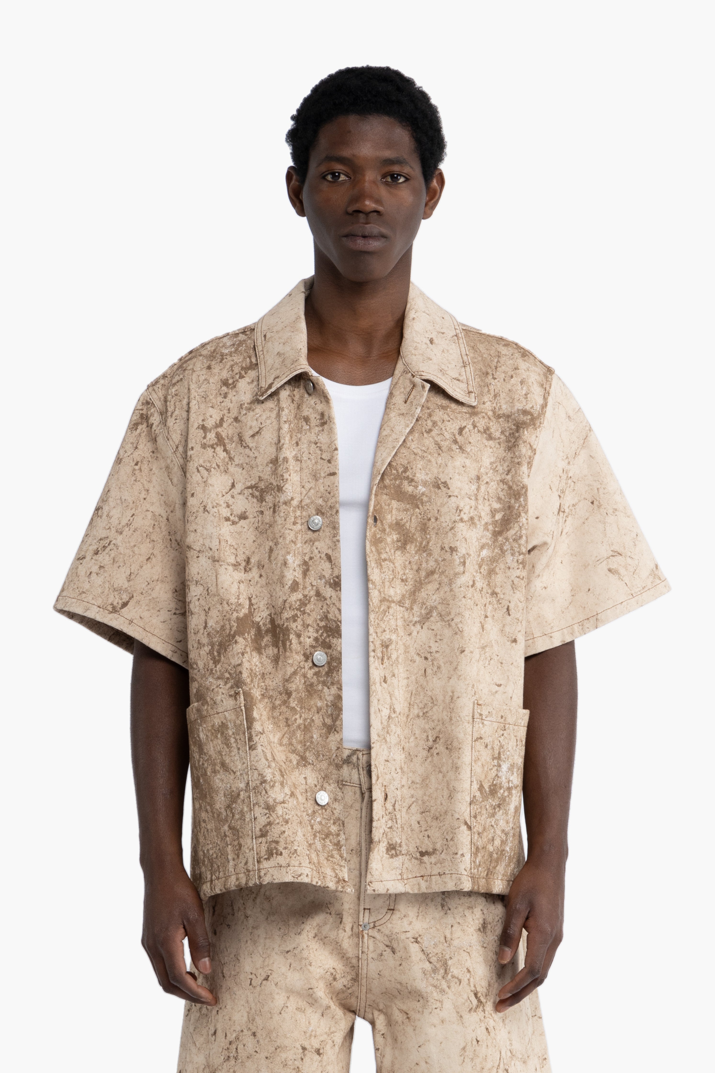 Camicia denim effetto vissuto