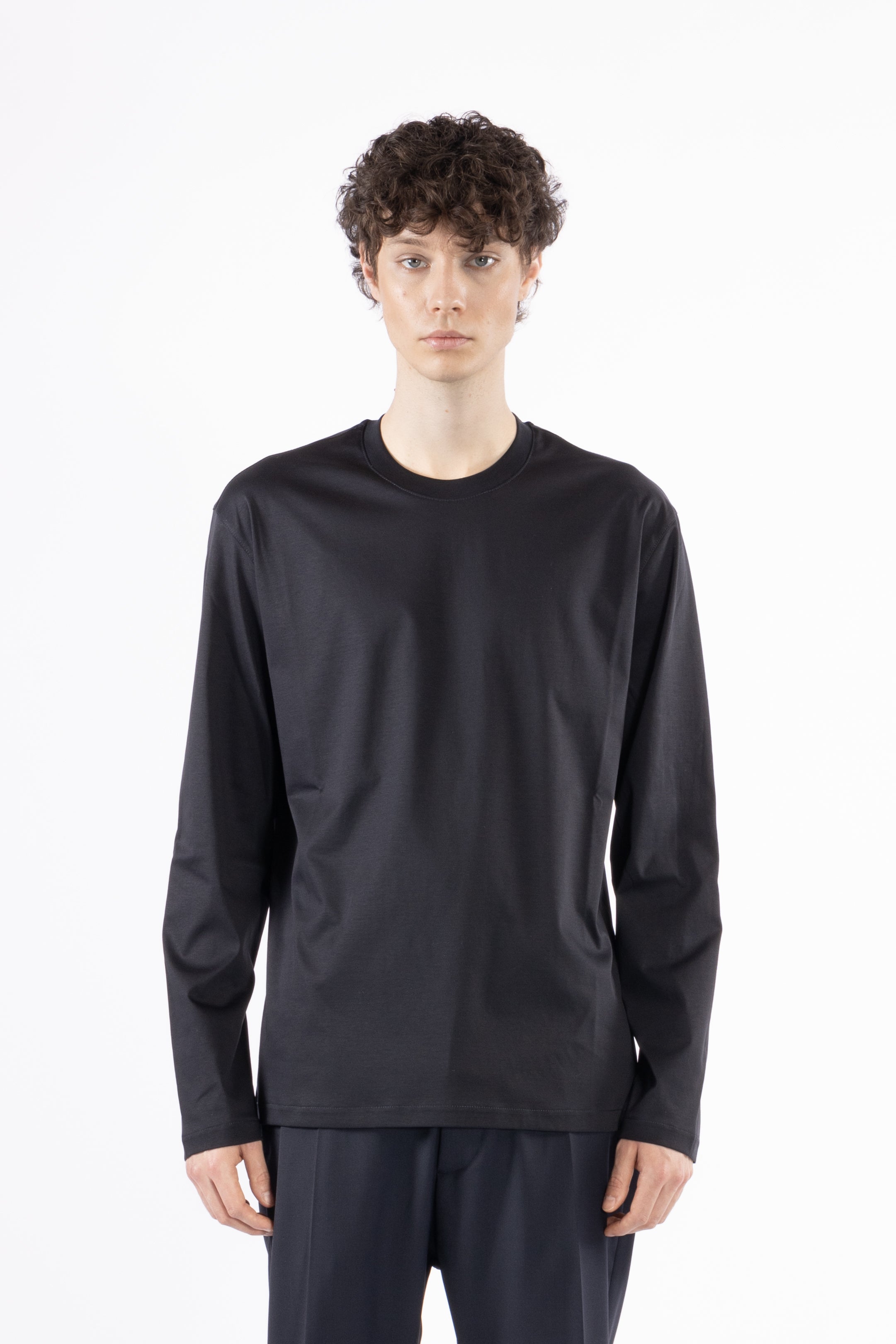 T-shirt in cotone mercerizzato - Blu