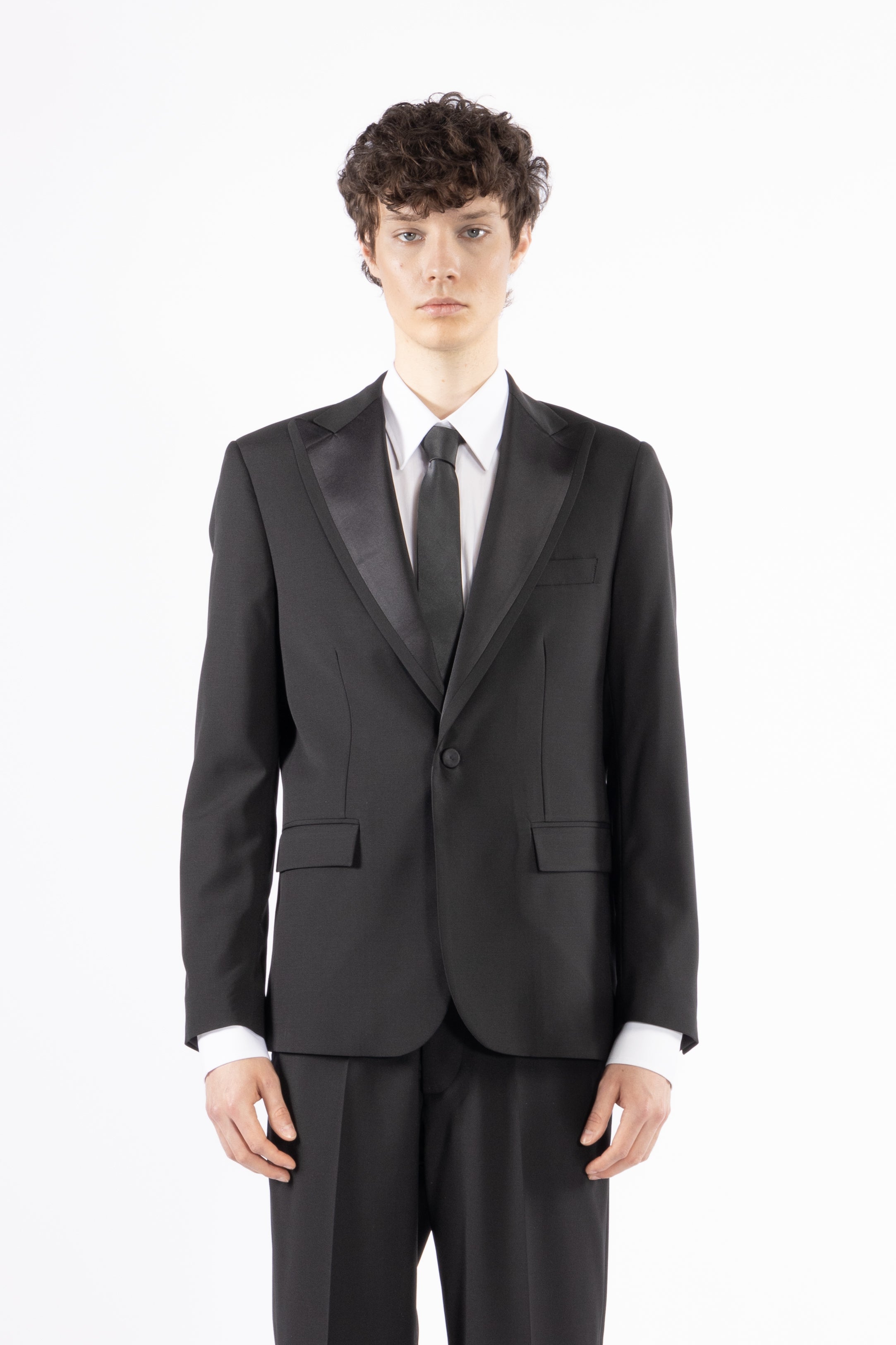 Giacca da abito misto lana - Nero