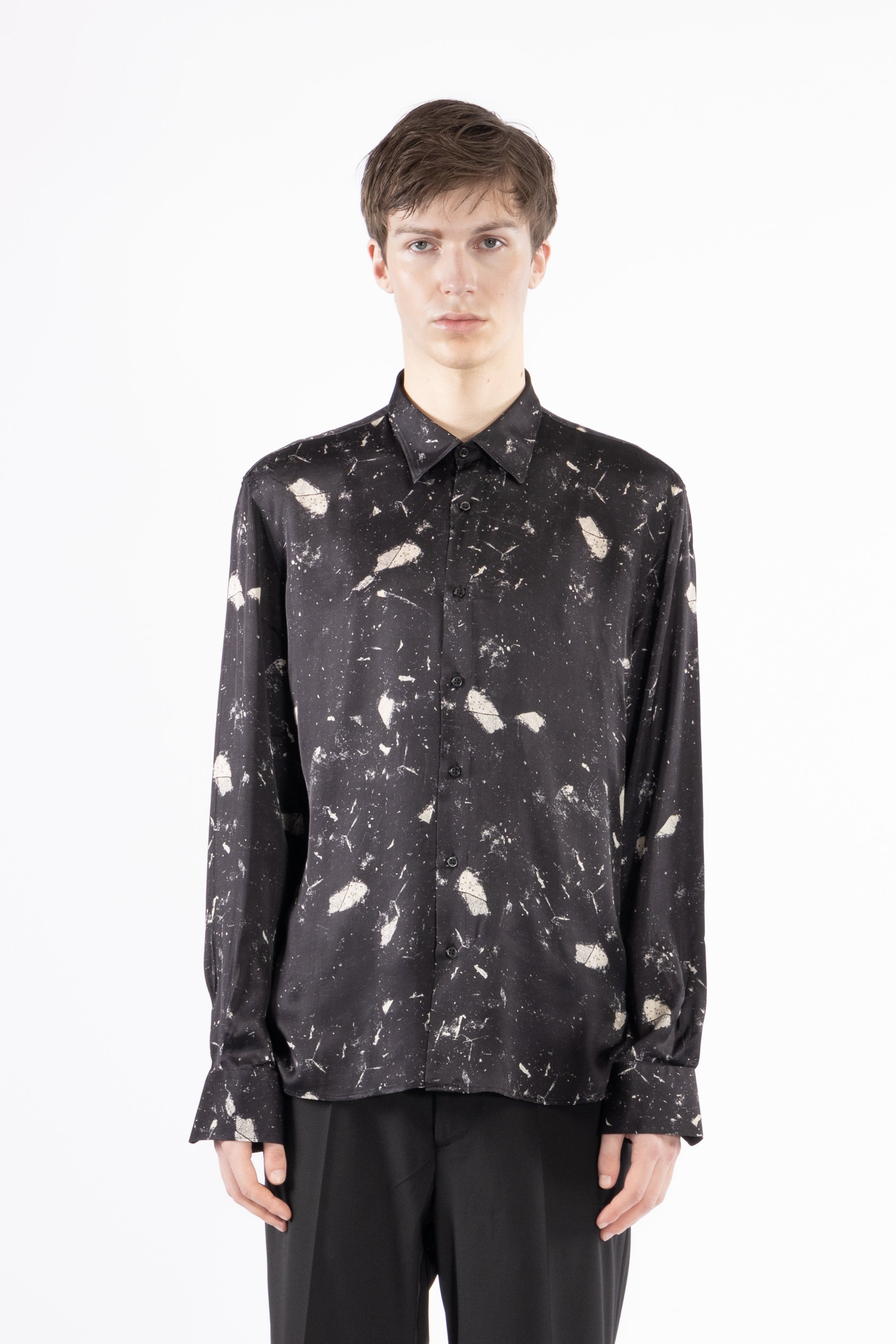 Camicia fluida in viscosa con stampa