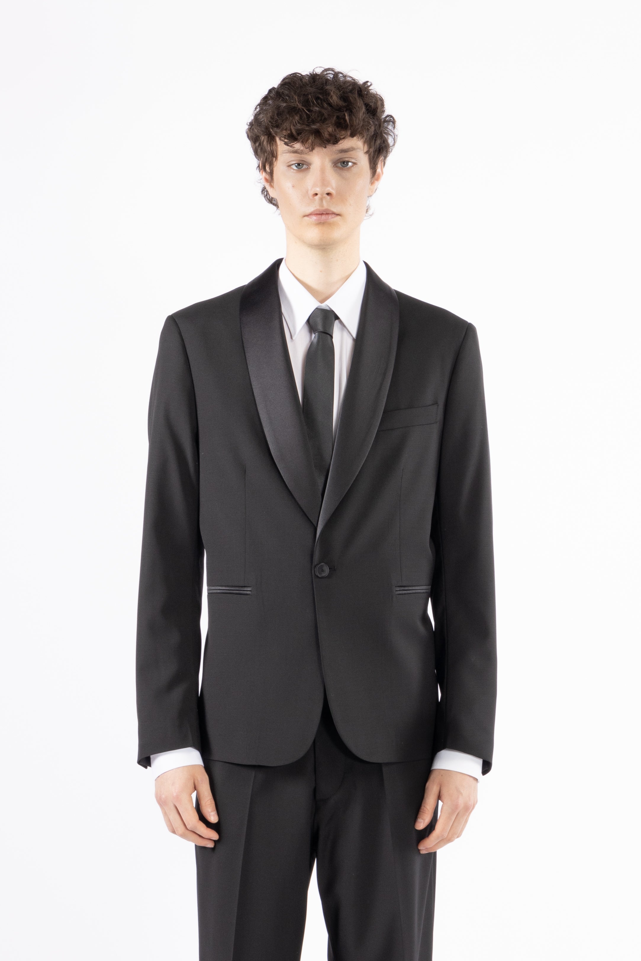 Giacca da abito misto lana - Nero