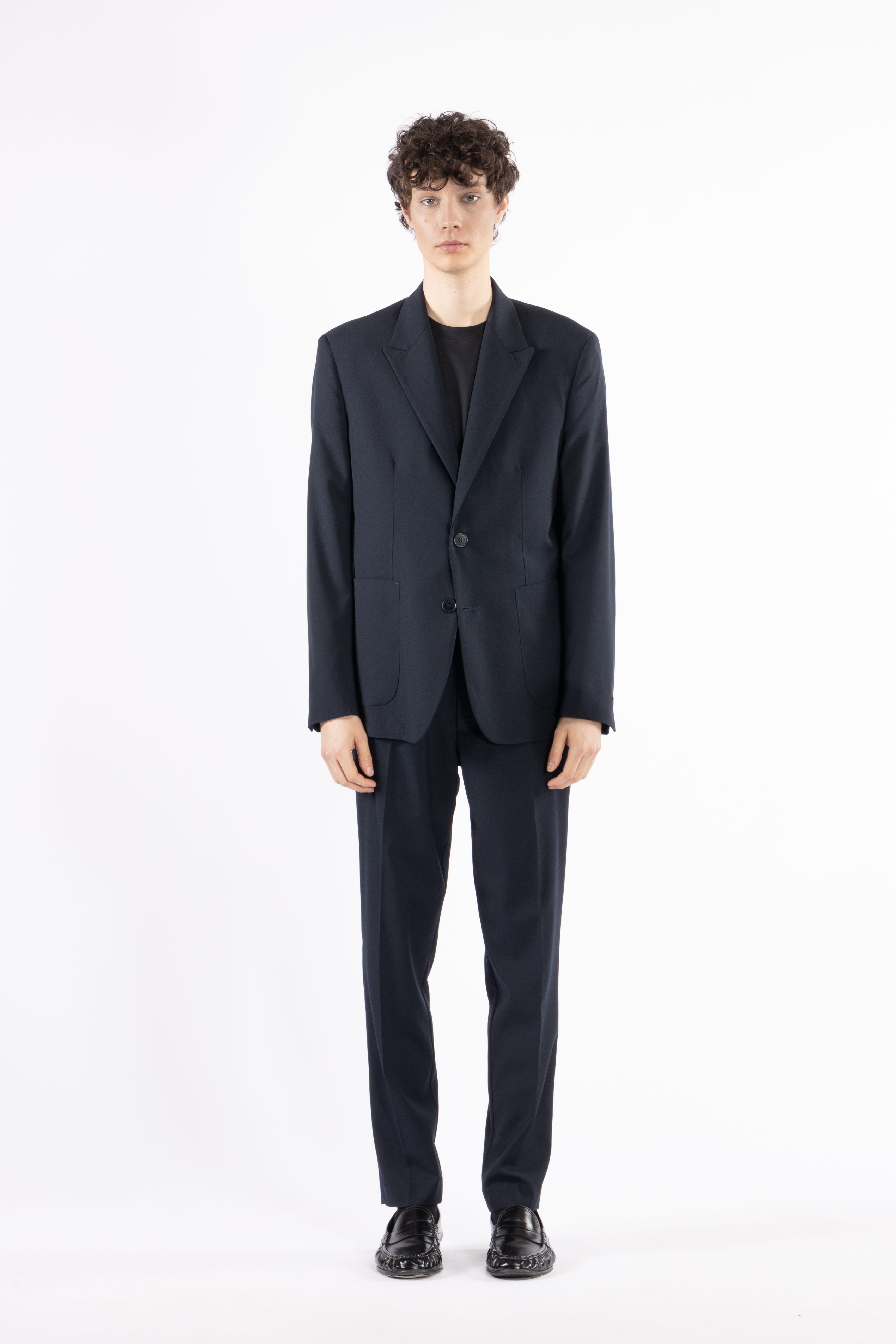 Giacca da abito tasca a toppe - Blu