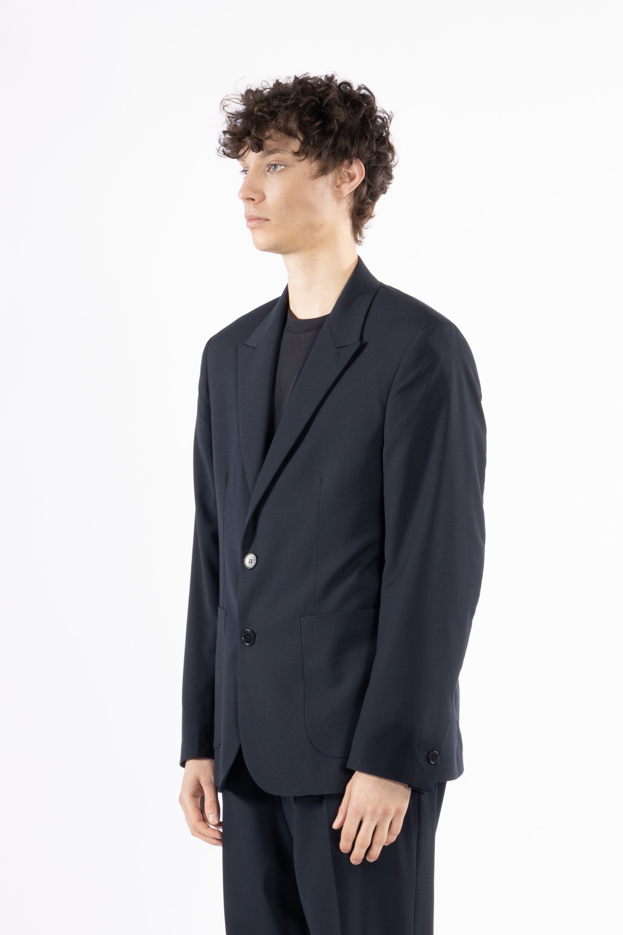 Giacca da abito tasca a toppe - Blu