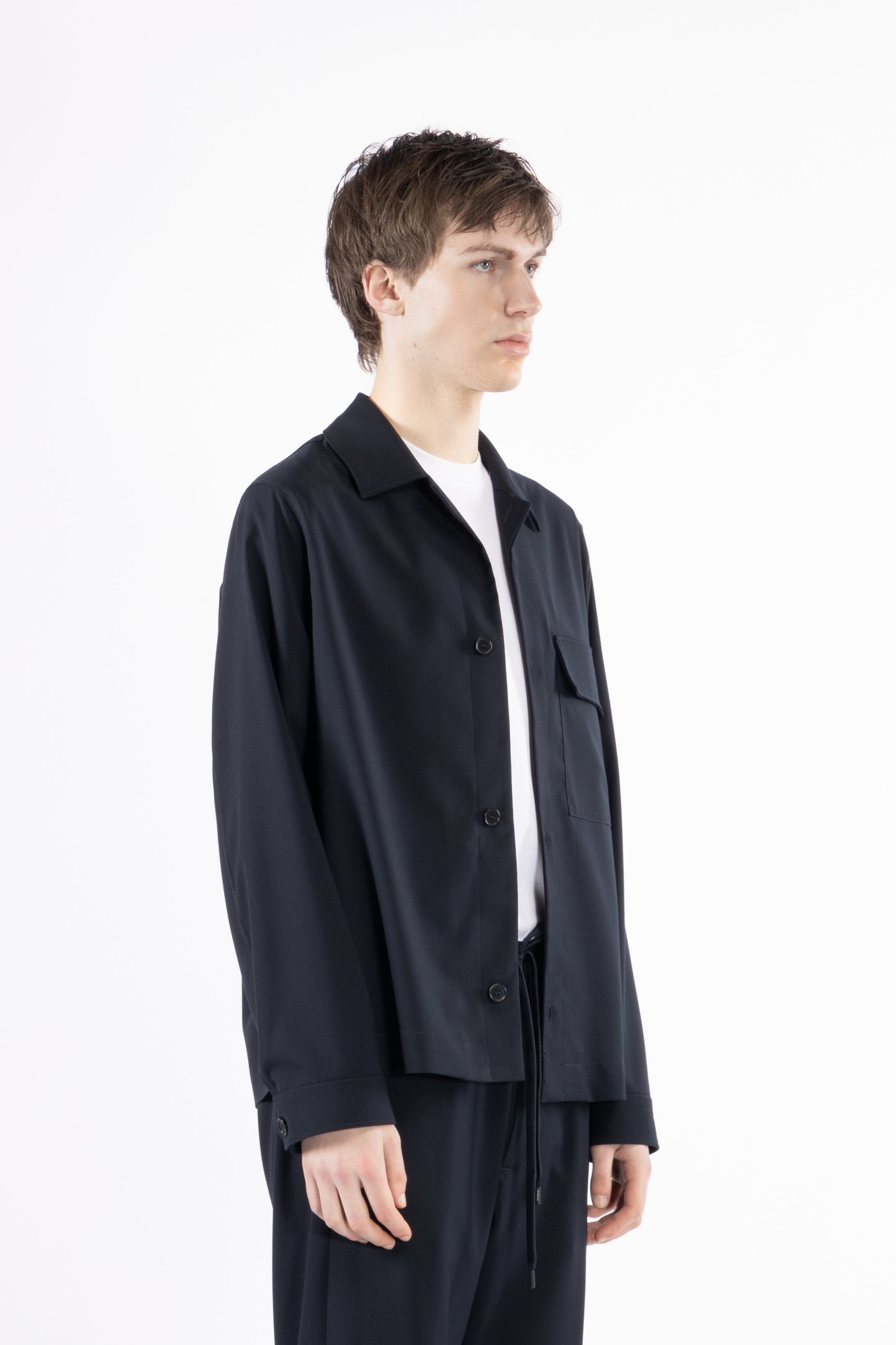 Giacca camicia sfoderata - Blu