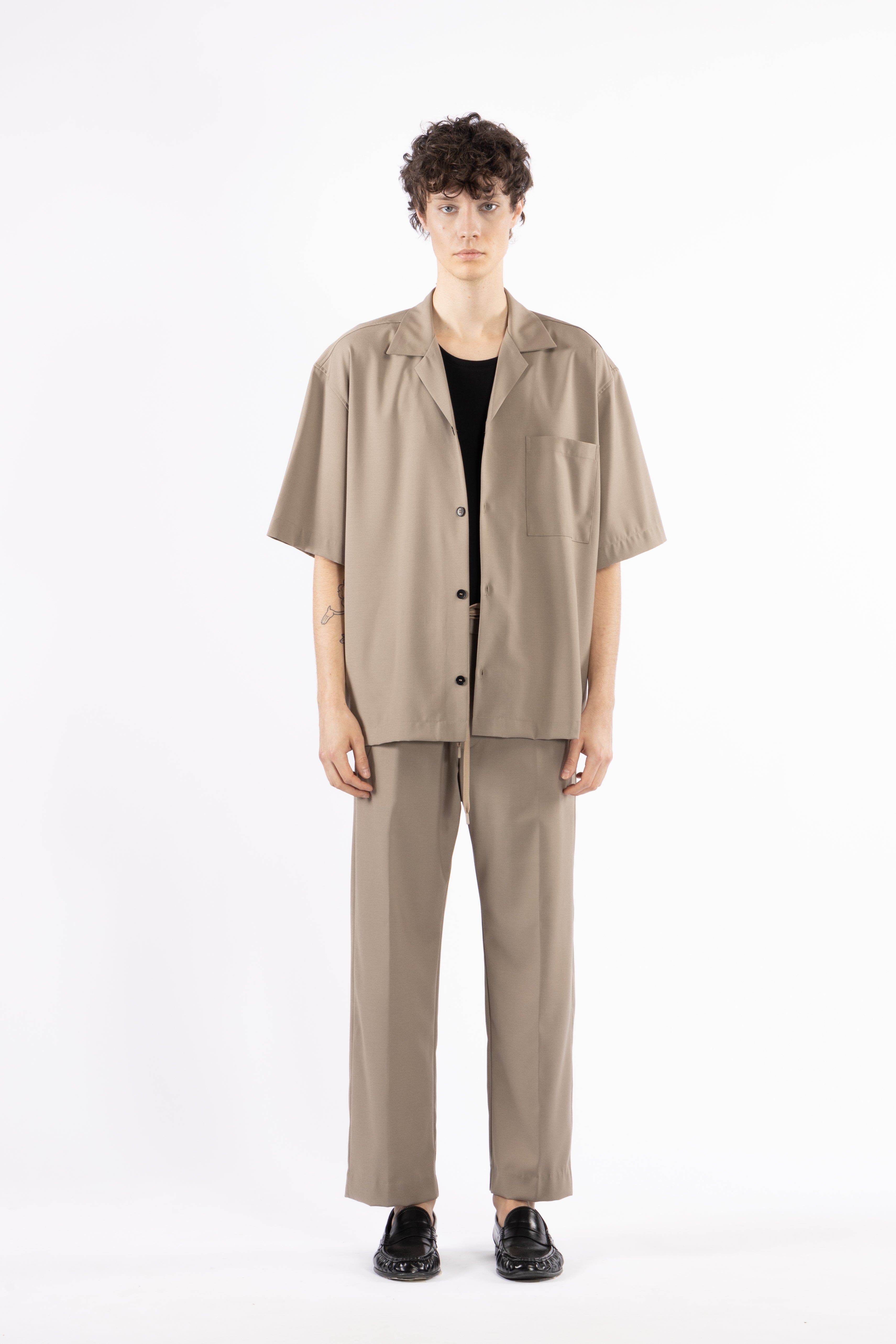 Pantalone con coulisse - Taupe