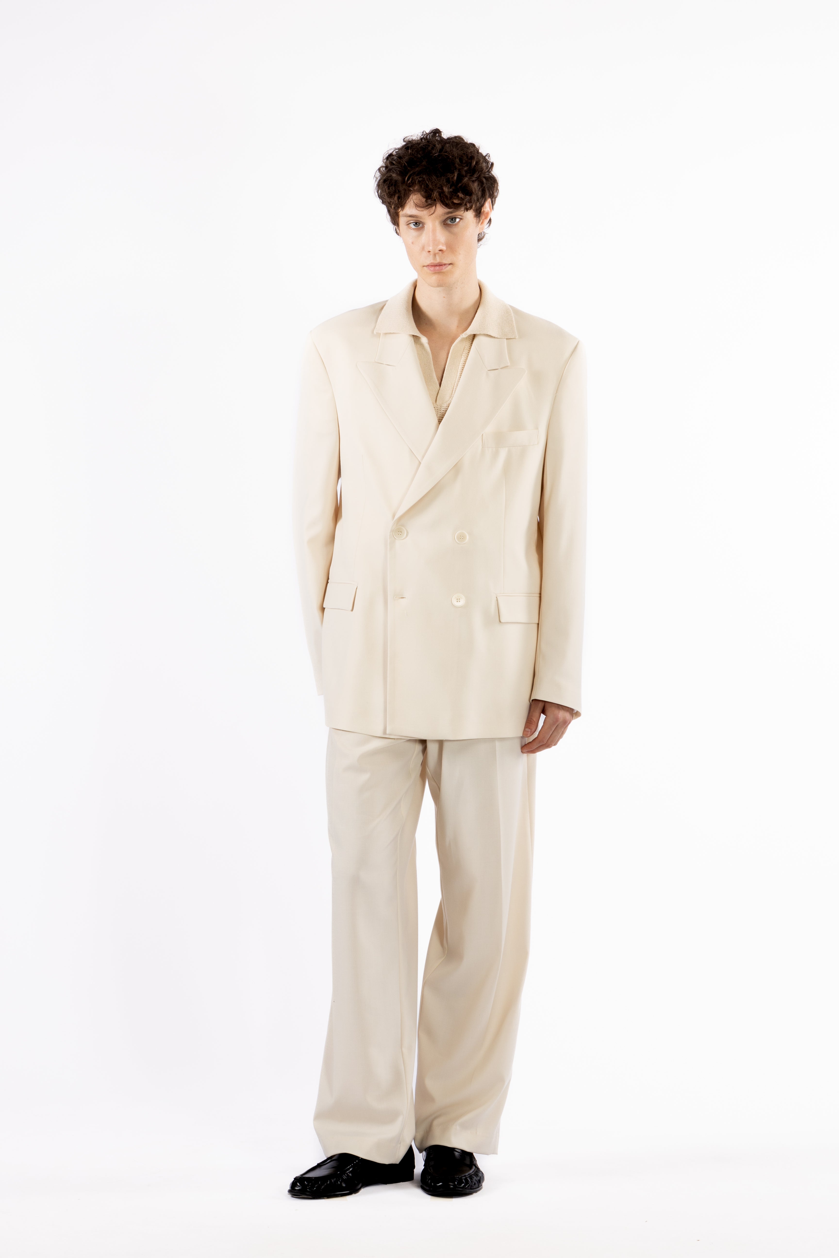 Giacca da abito oversize - Panna