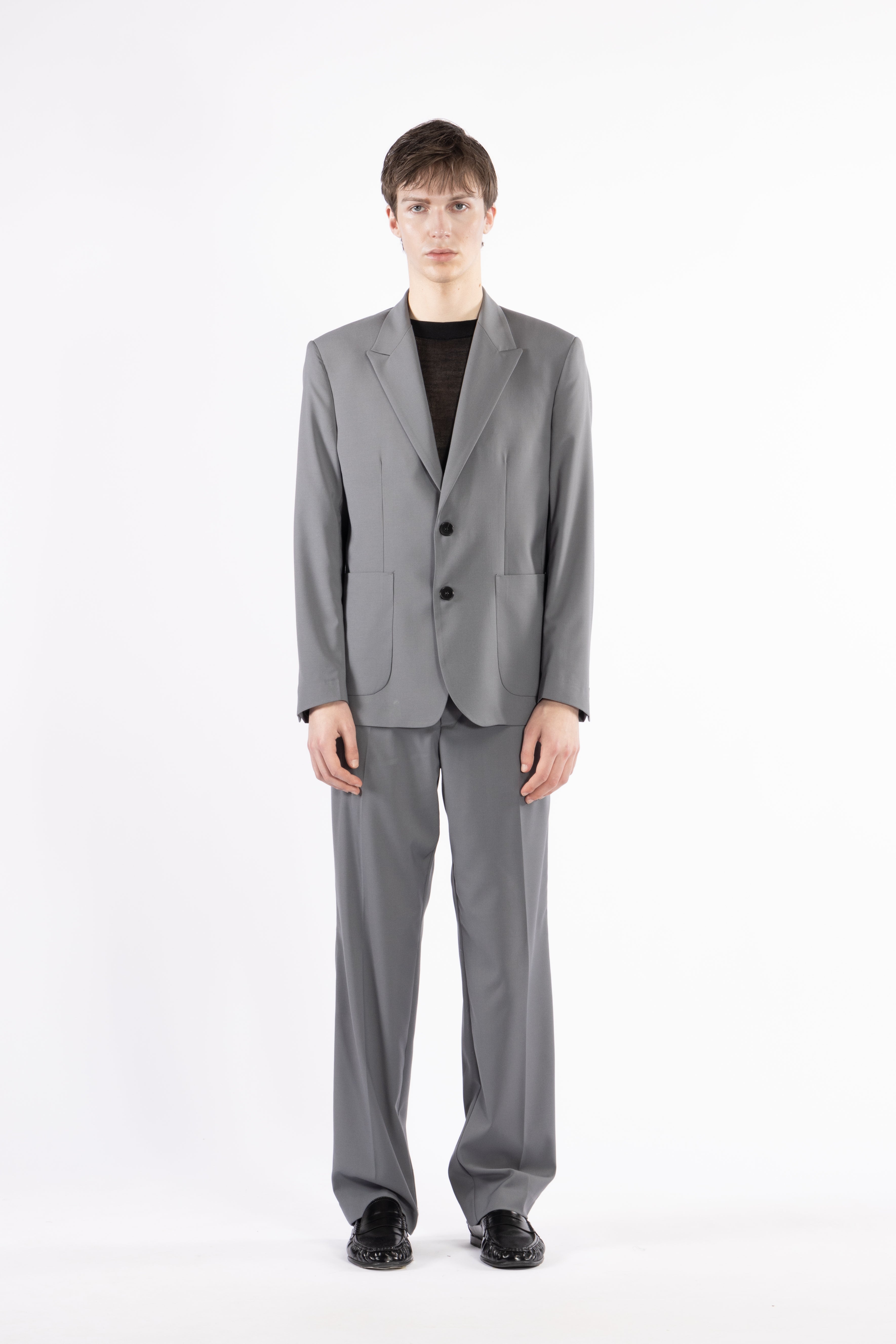 Pantalone gamba dritta - Grigio