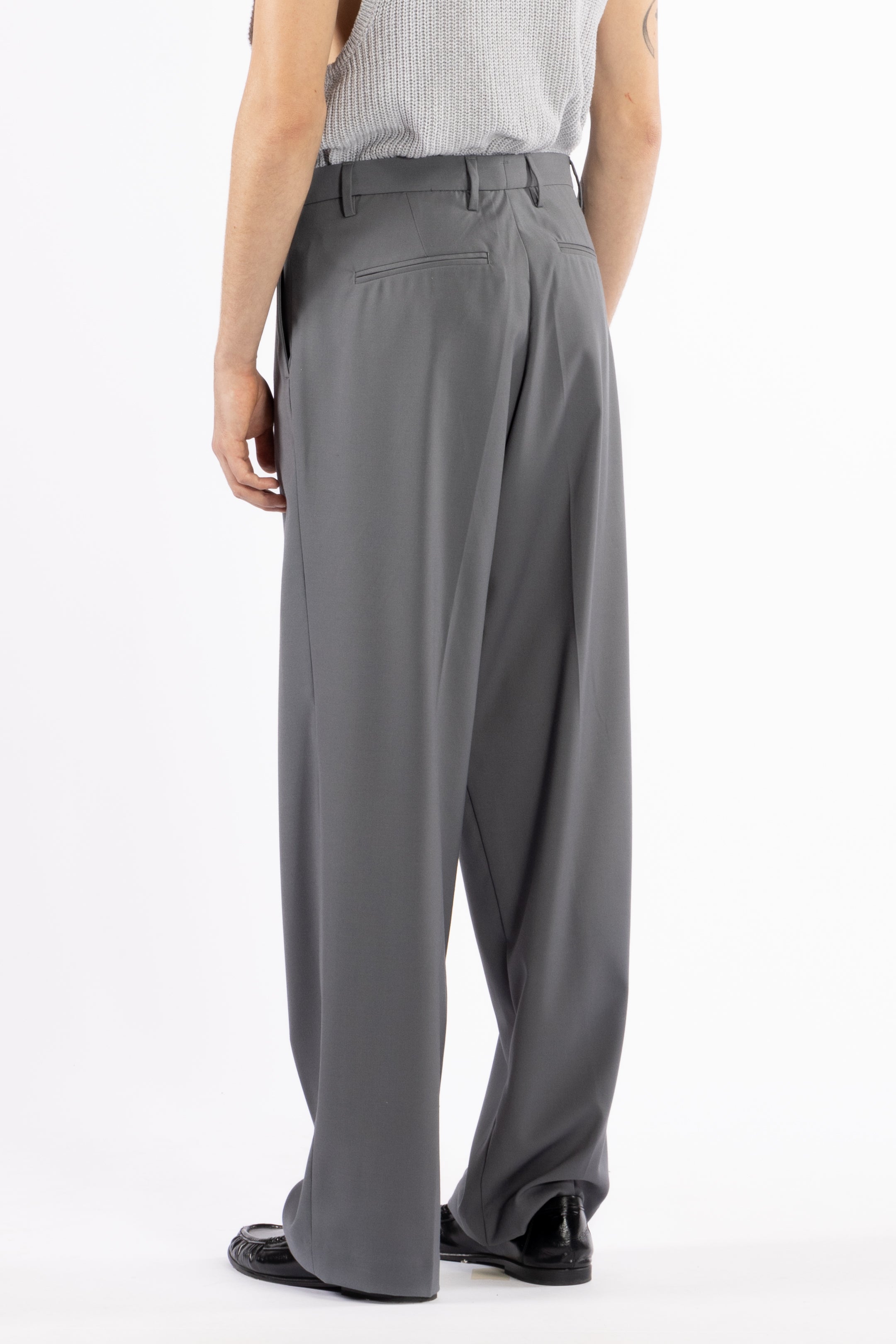 Pantalone fondo ampio - Grigio