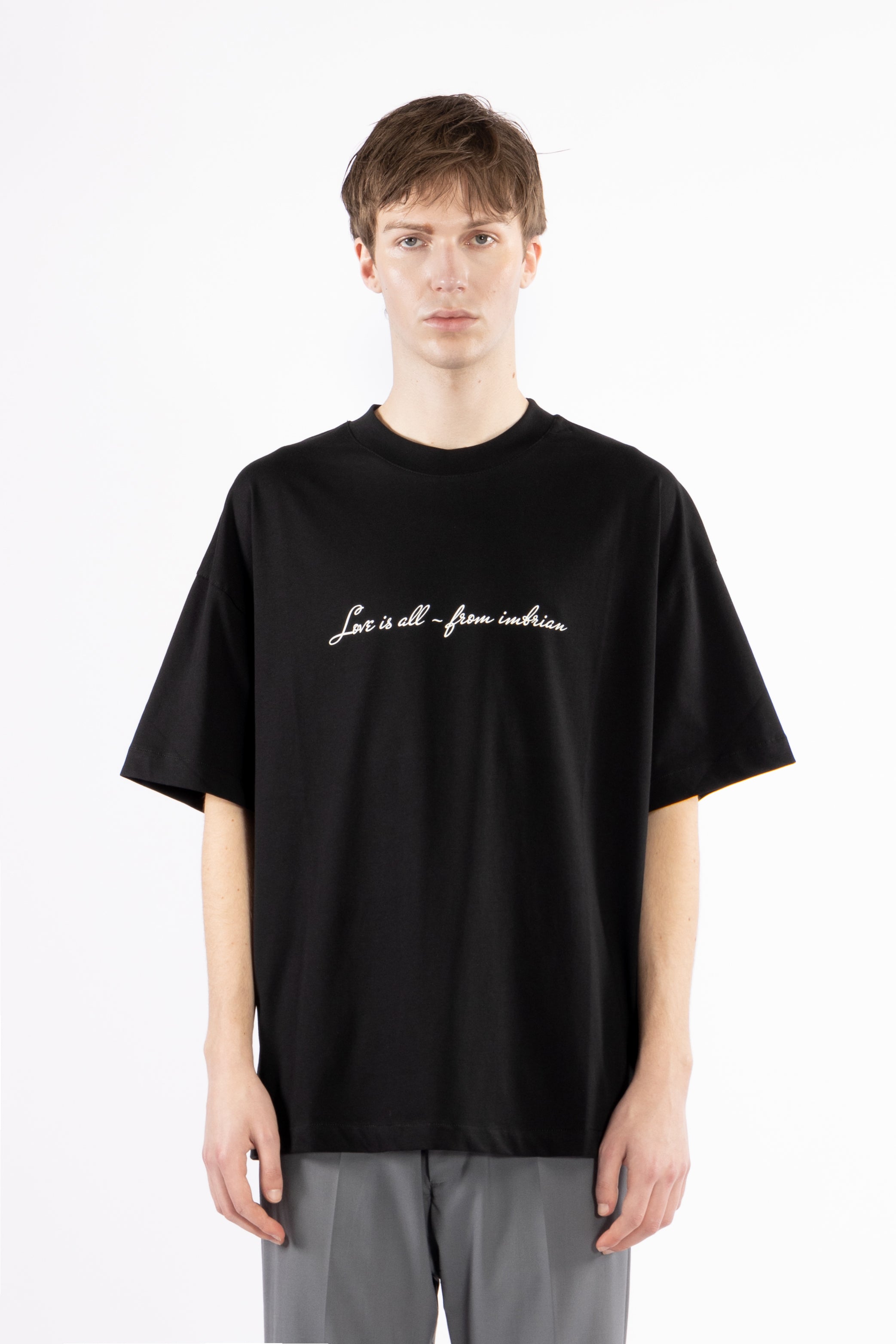 T-shirt oversize stampata - Nero