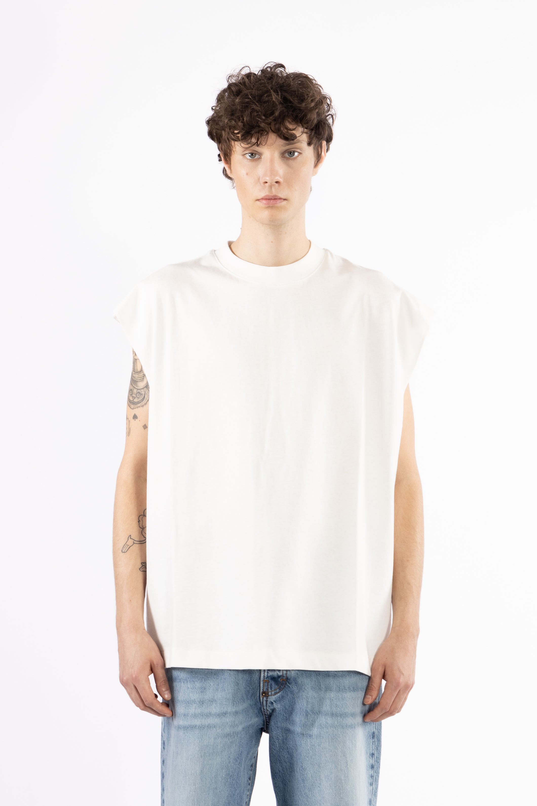 Canotta smanicata oversize - Off white