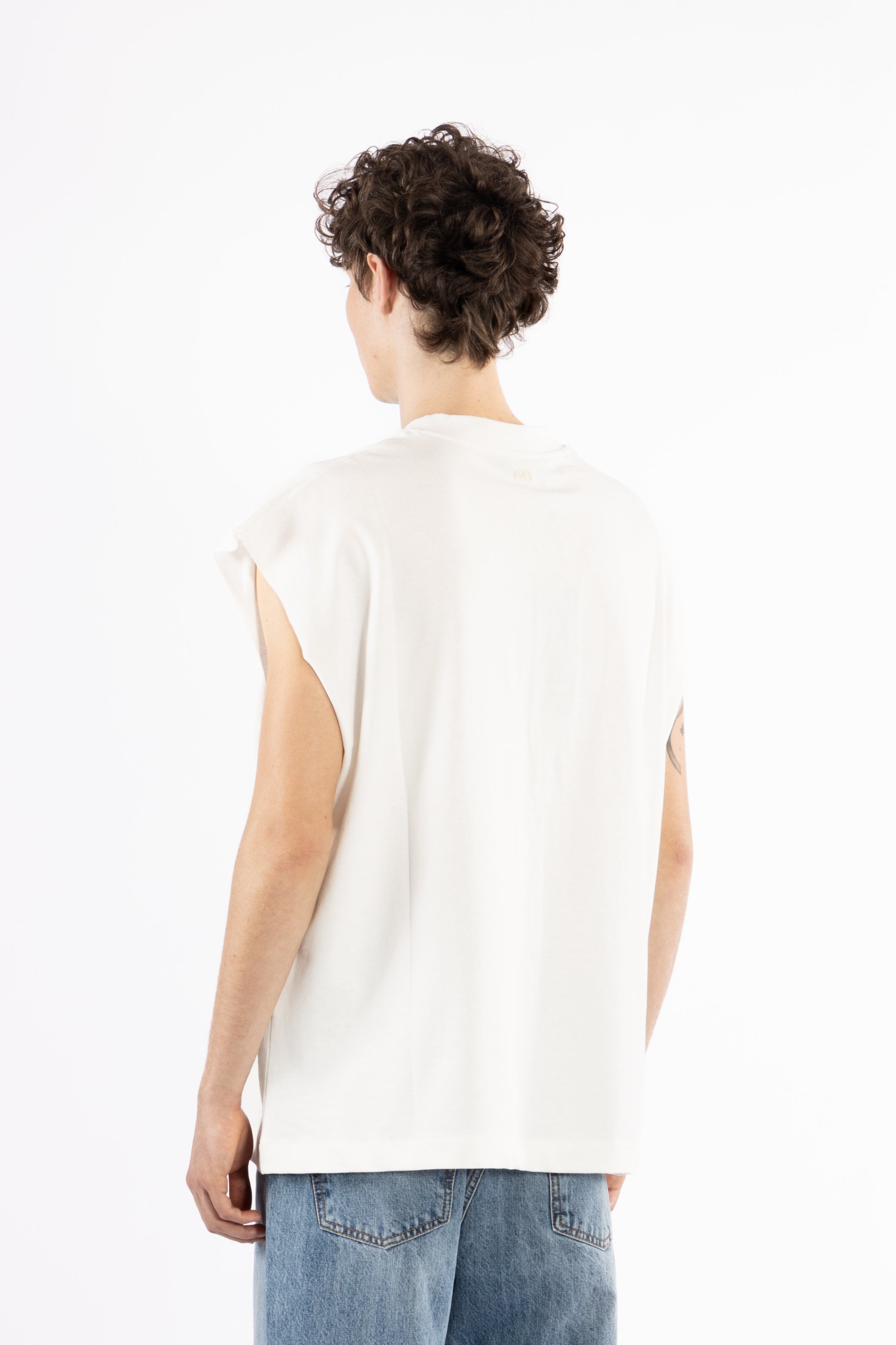 Canotta smanicata oversize - Off white