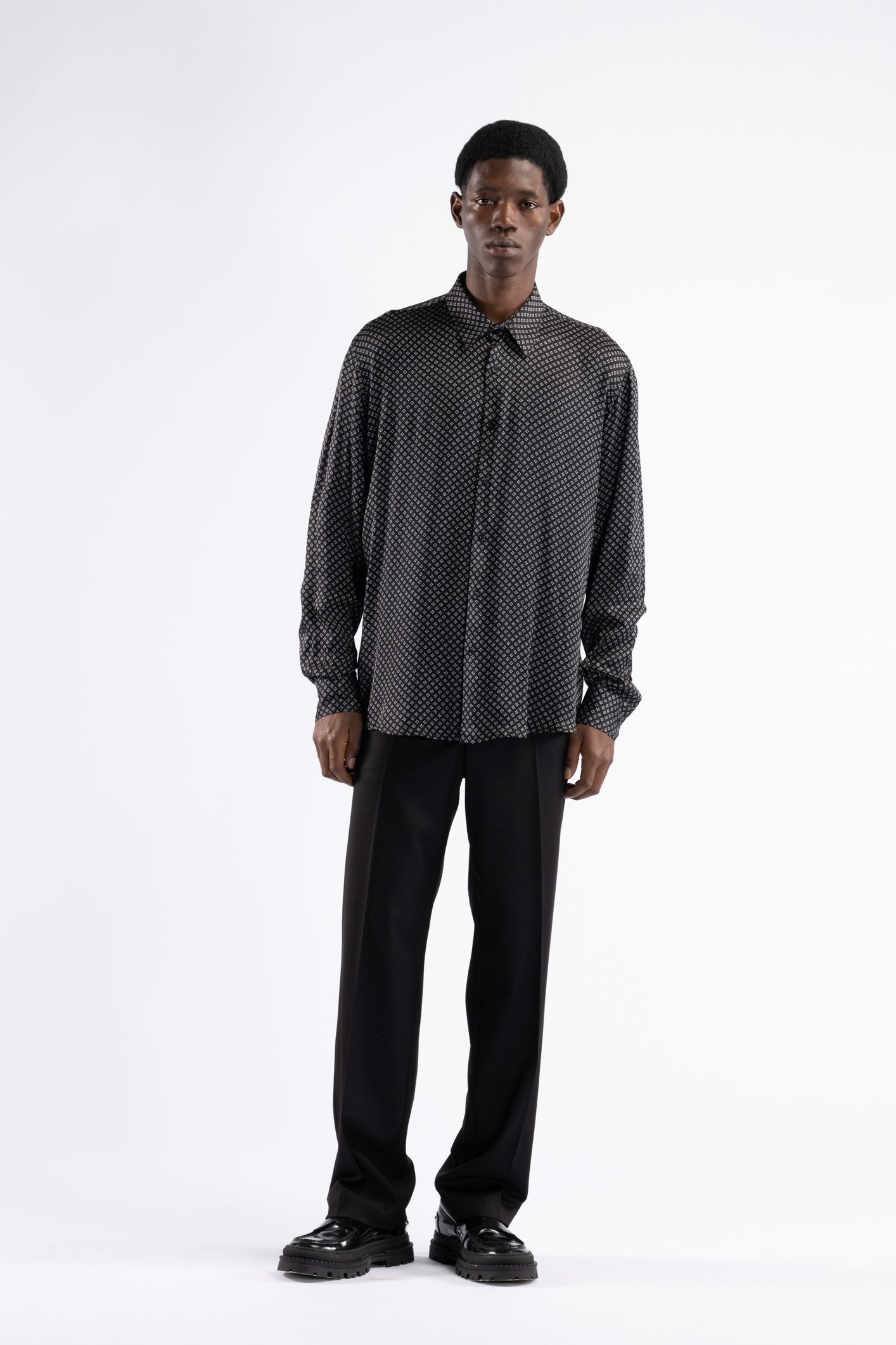 Camicia in viscosa fantasia