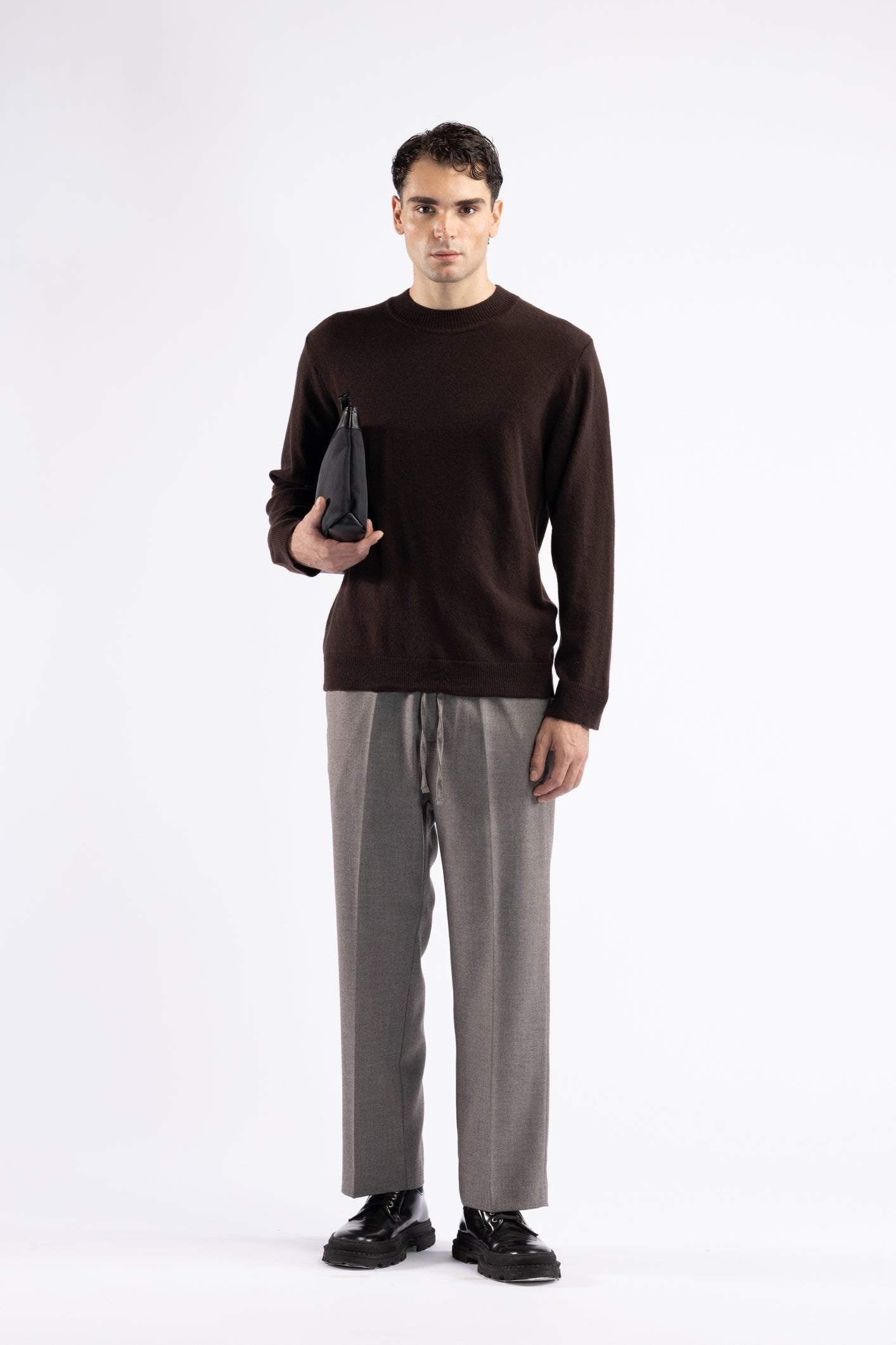 Crewneck wool sweater - Moro