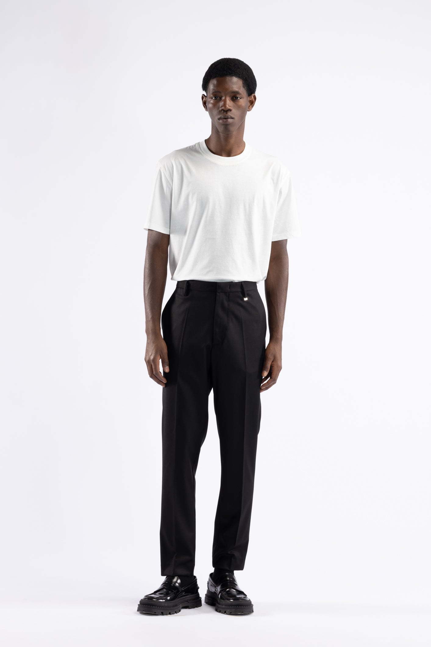 Pantalone regolare tasca america - Nero