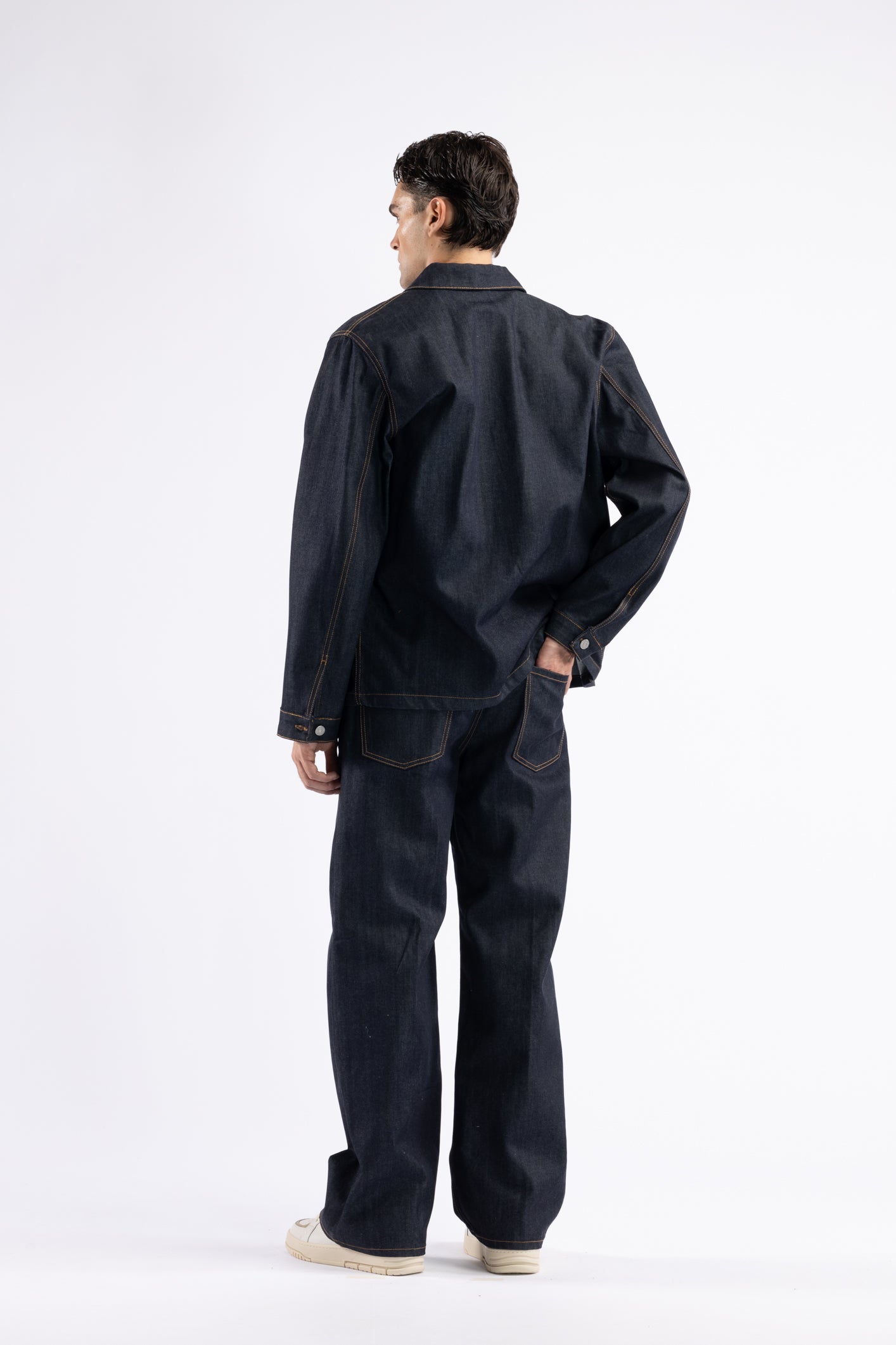 Camicia in denim indigo