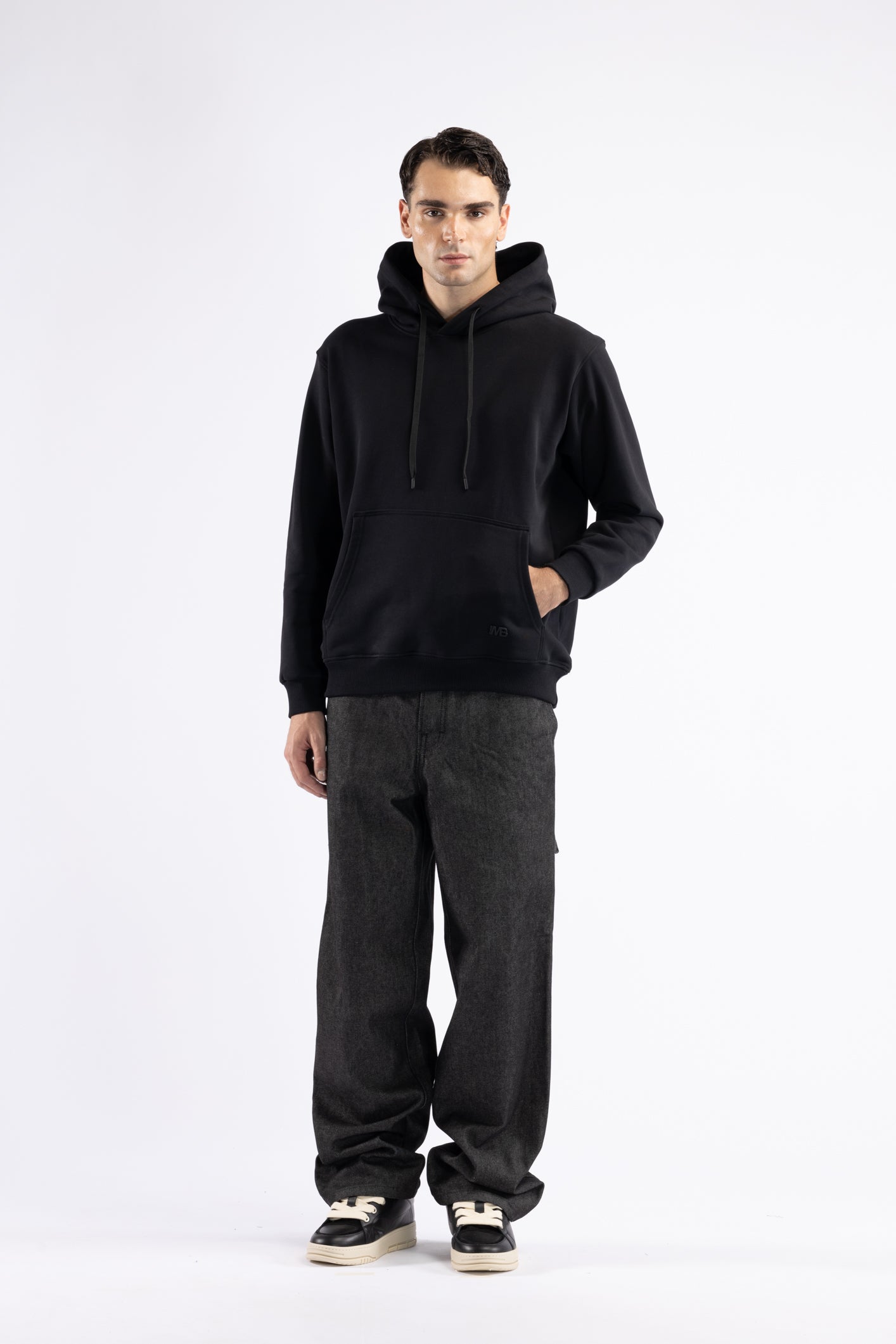 Jeans carpenter in denim nero