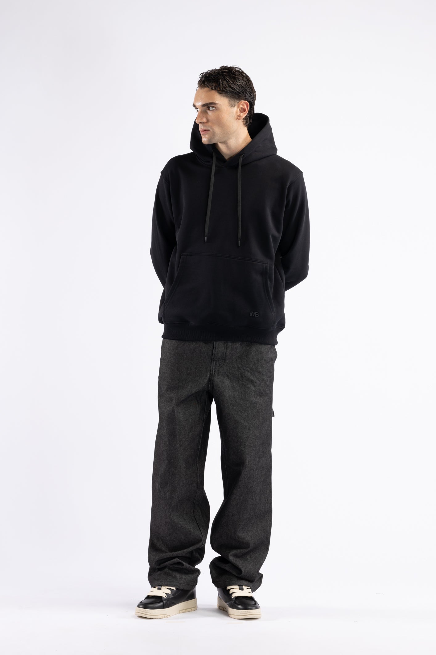 Jeans carpenter in denim nero