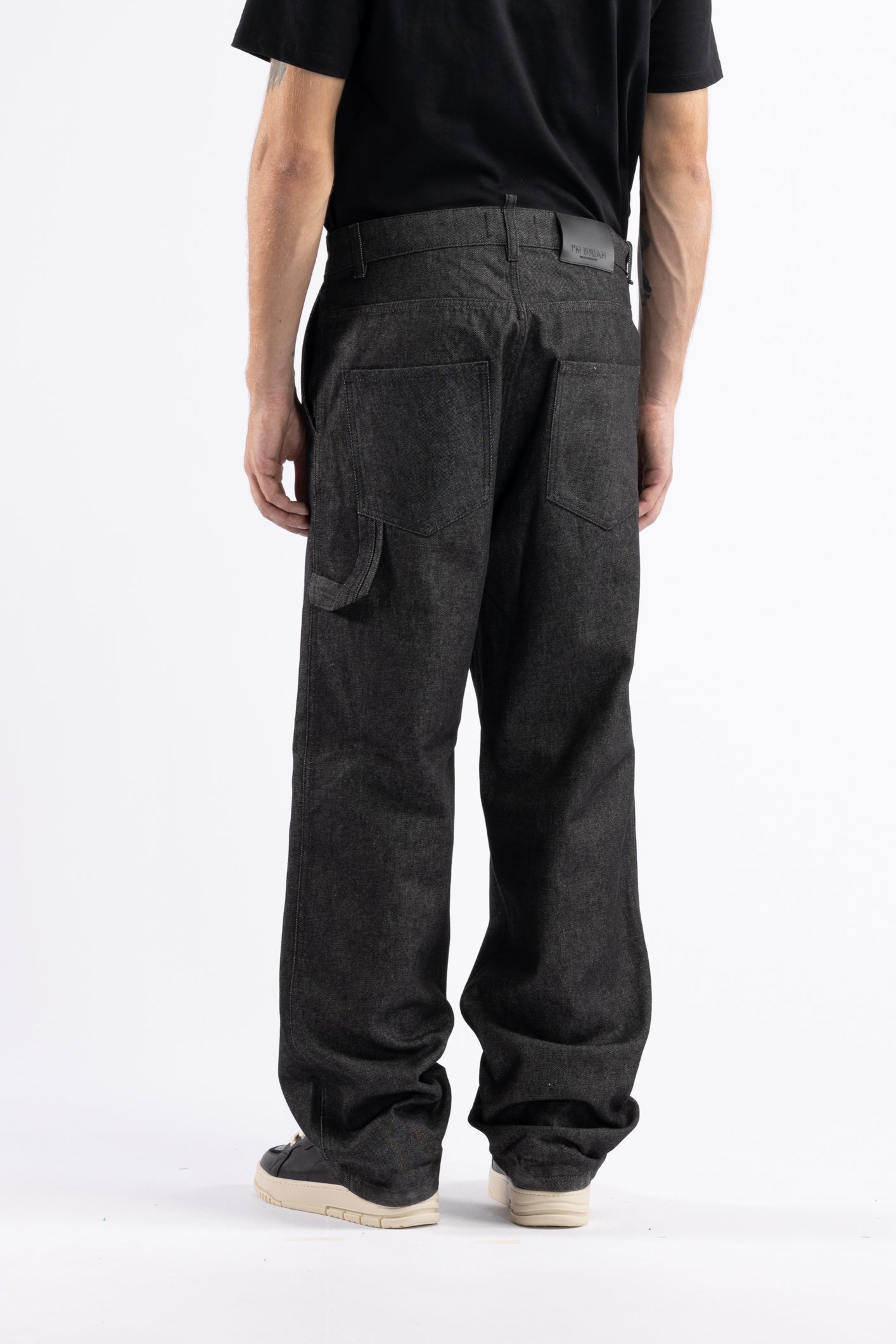 Jeans carpenter in denim nero