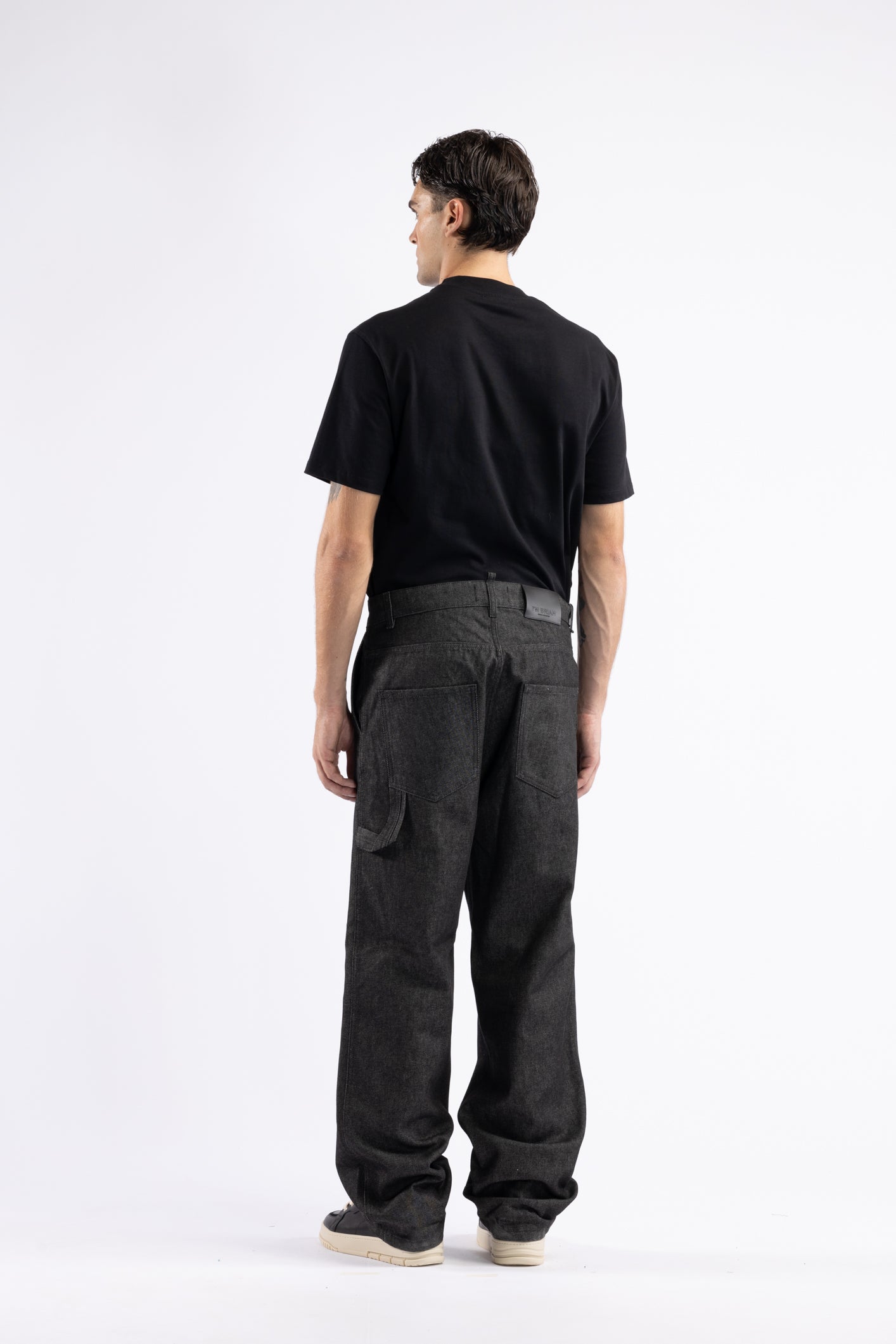 Jeans carpenter in denim nero