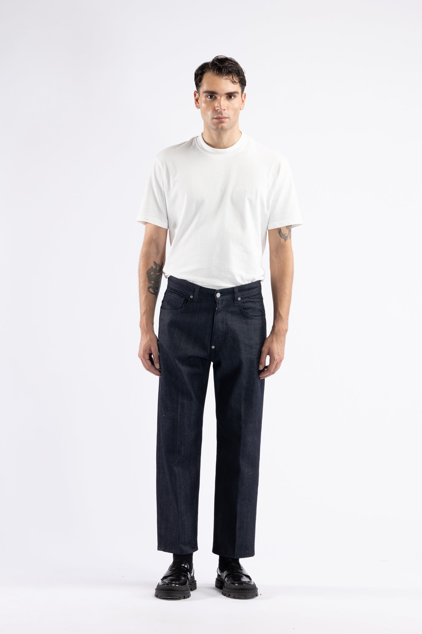 Jeans crop fit in denim indigo