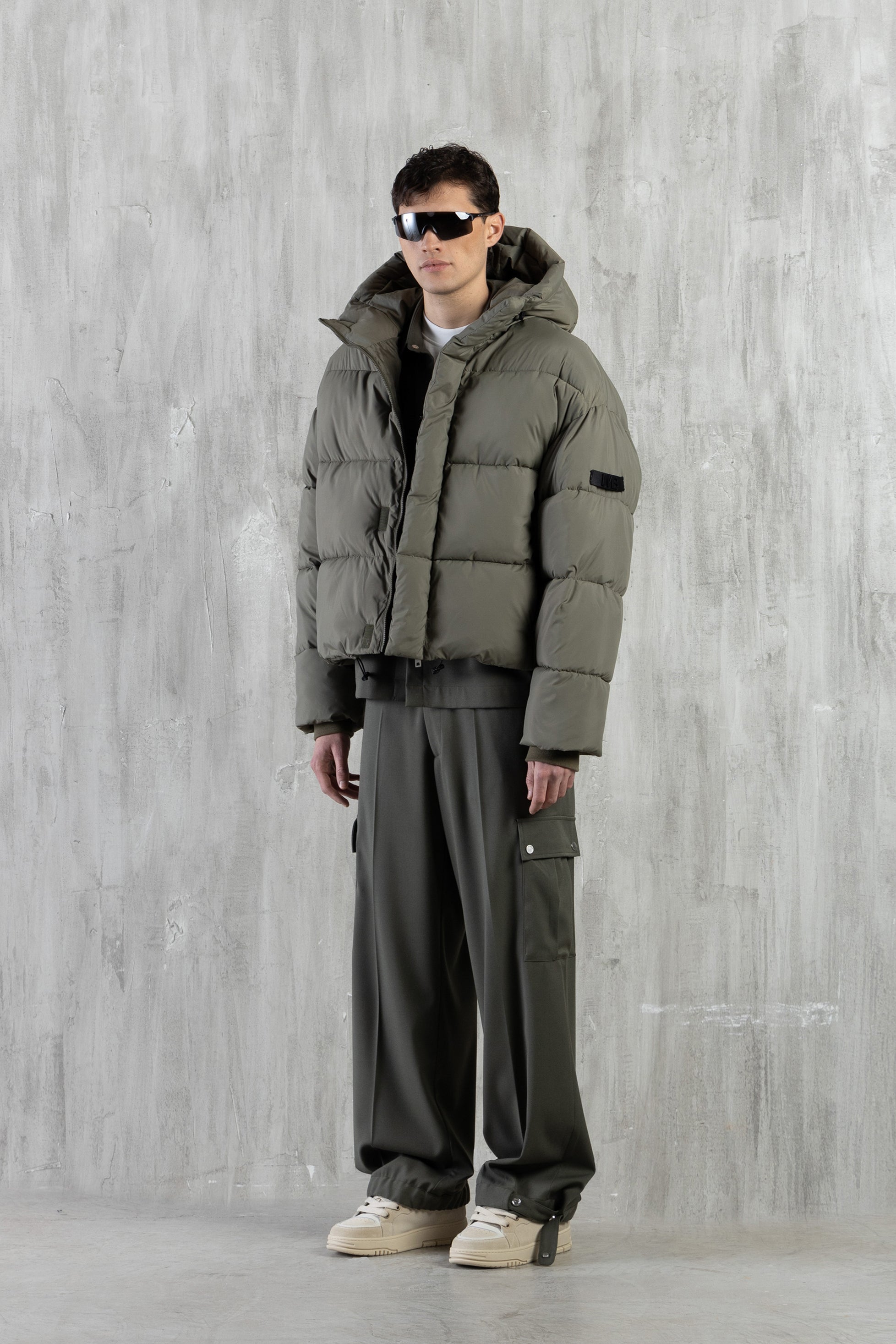 Pantalone cargo gamba larga - Verde militare