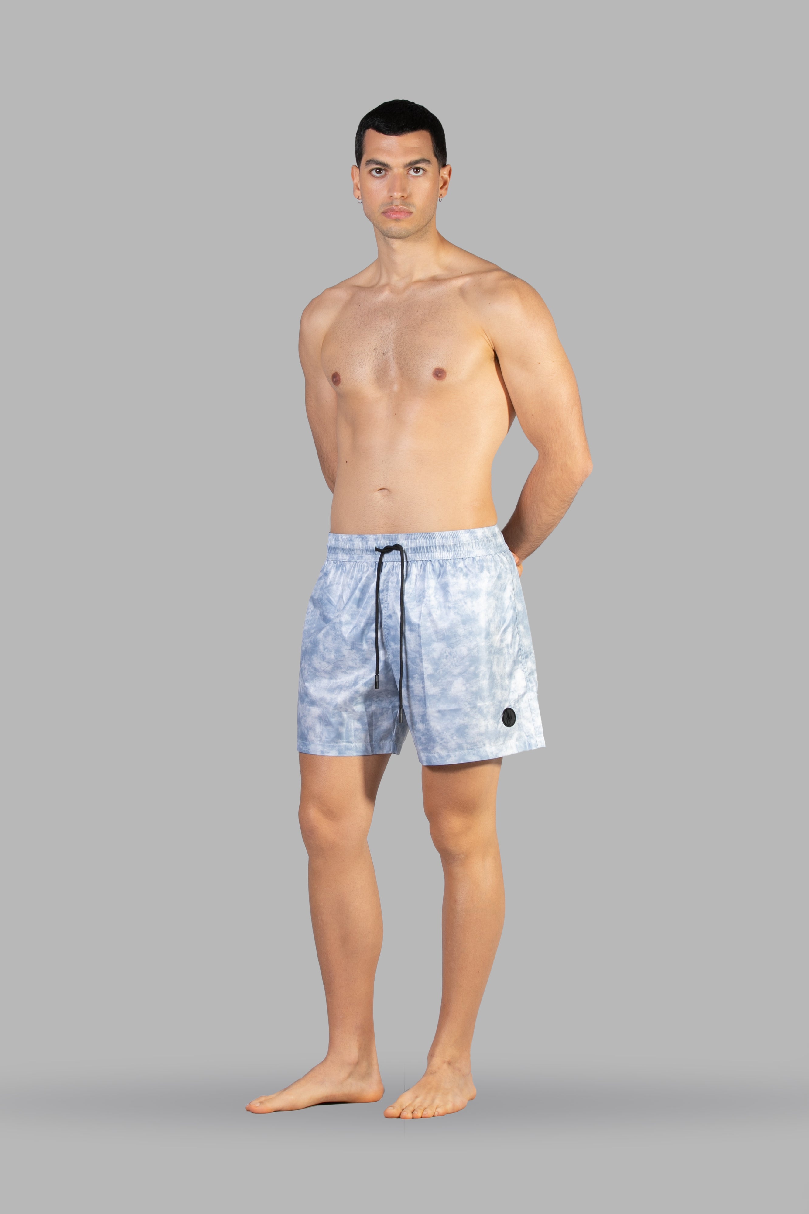 Costume with abstract cloud print