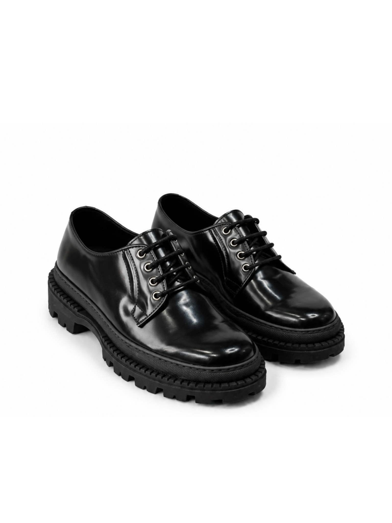 Leather Loafers with Strap - Black