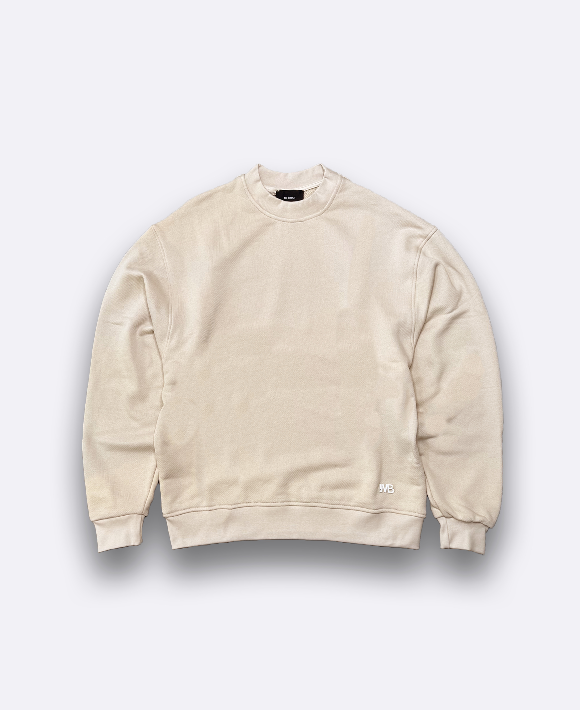 Felpa girocollo in cotone 450gr - Beige