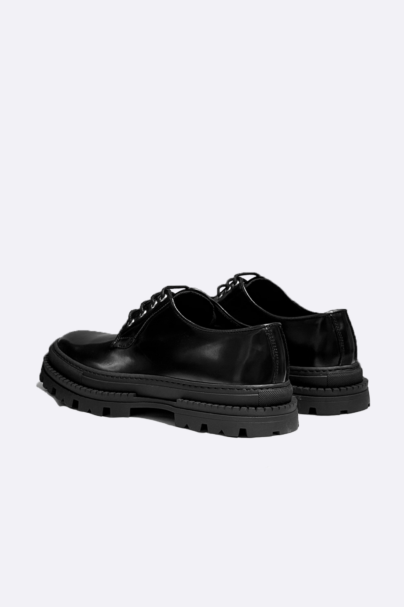Leather Loafers with Strap - Black