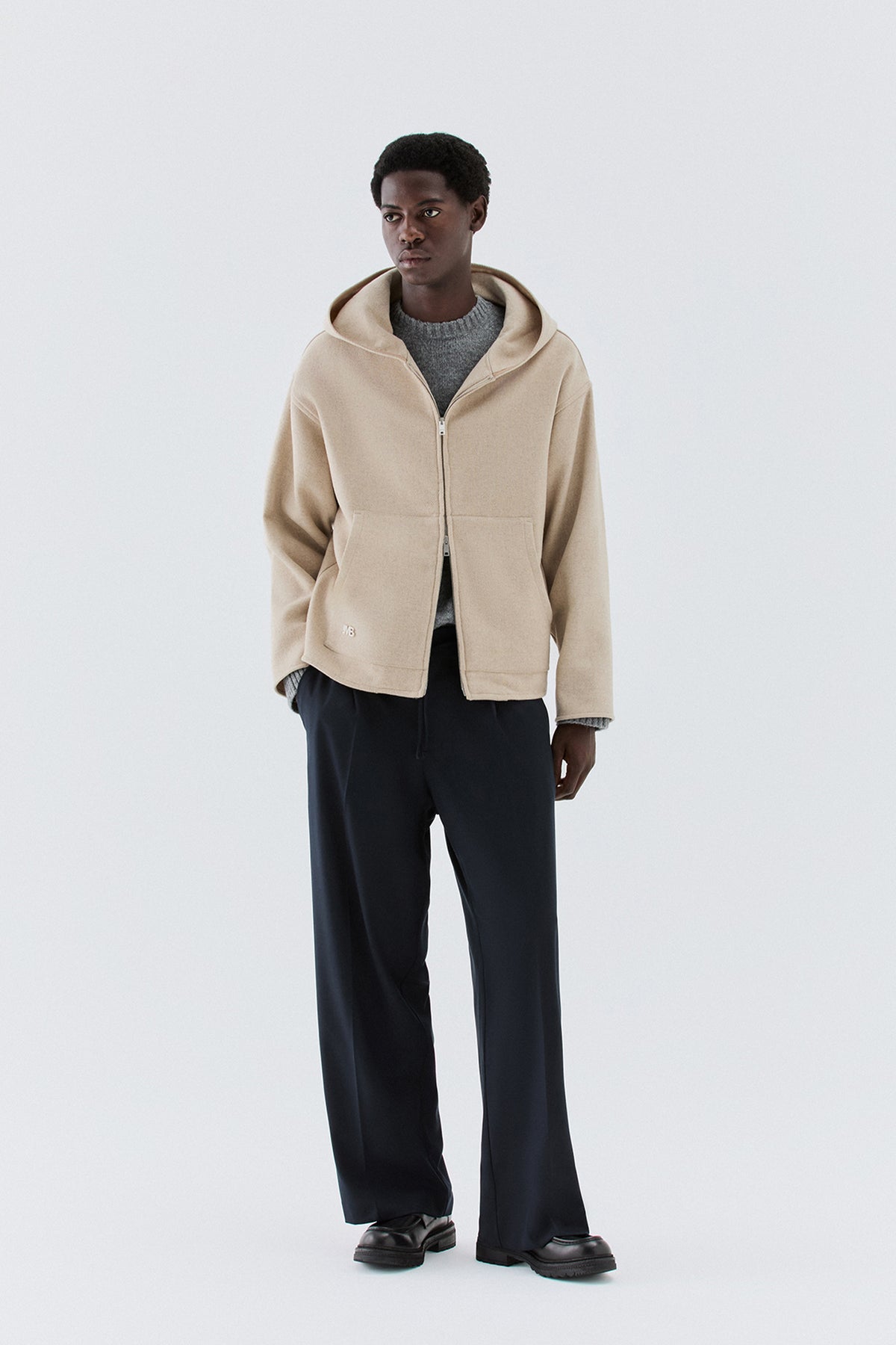 Pantaloni larghi con coulisse - Blu