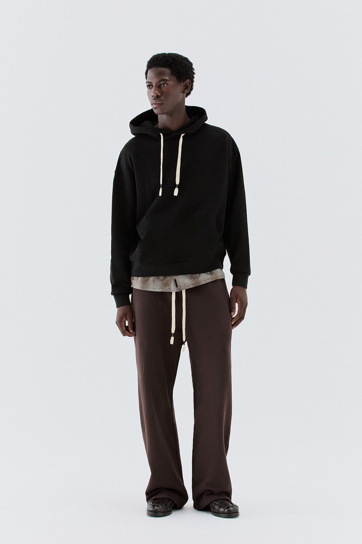 Felpa oversize inserto flanella