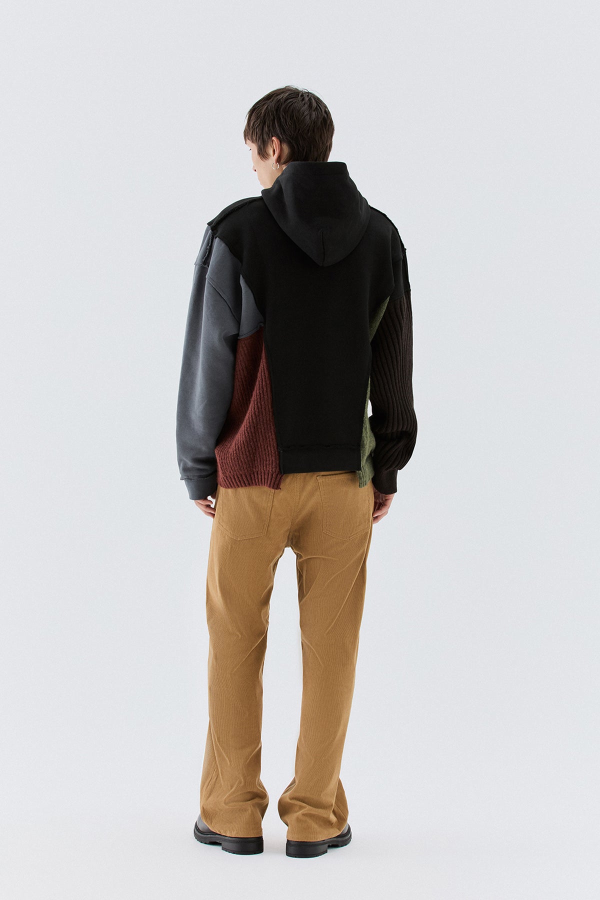 Pantaloni larghi velluto a coste - Tabacco