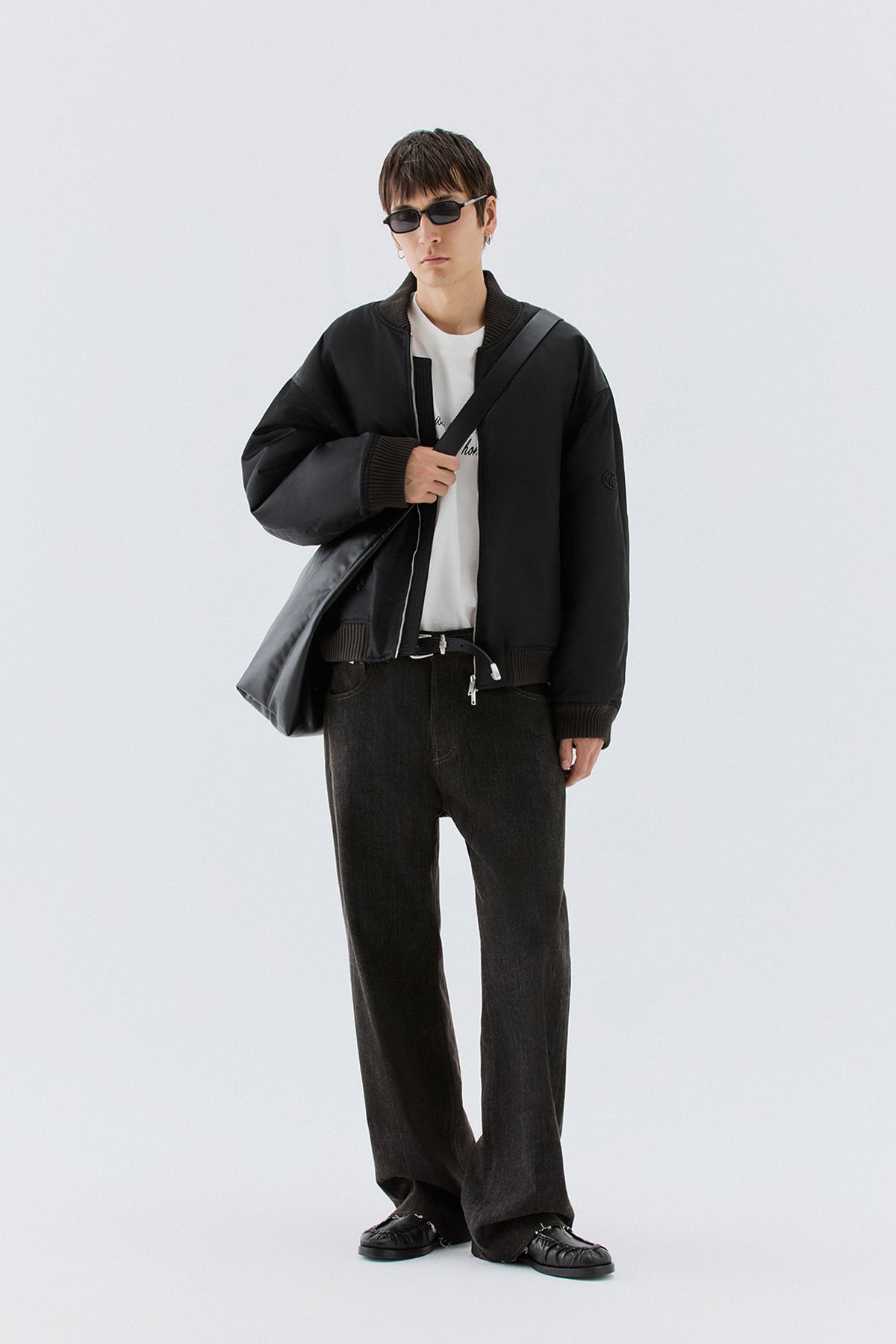 Bomber in nylon oversize - Nero