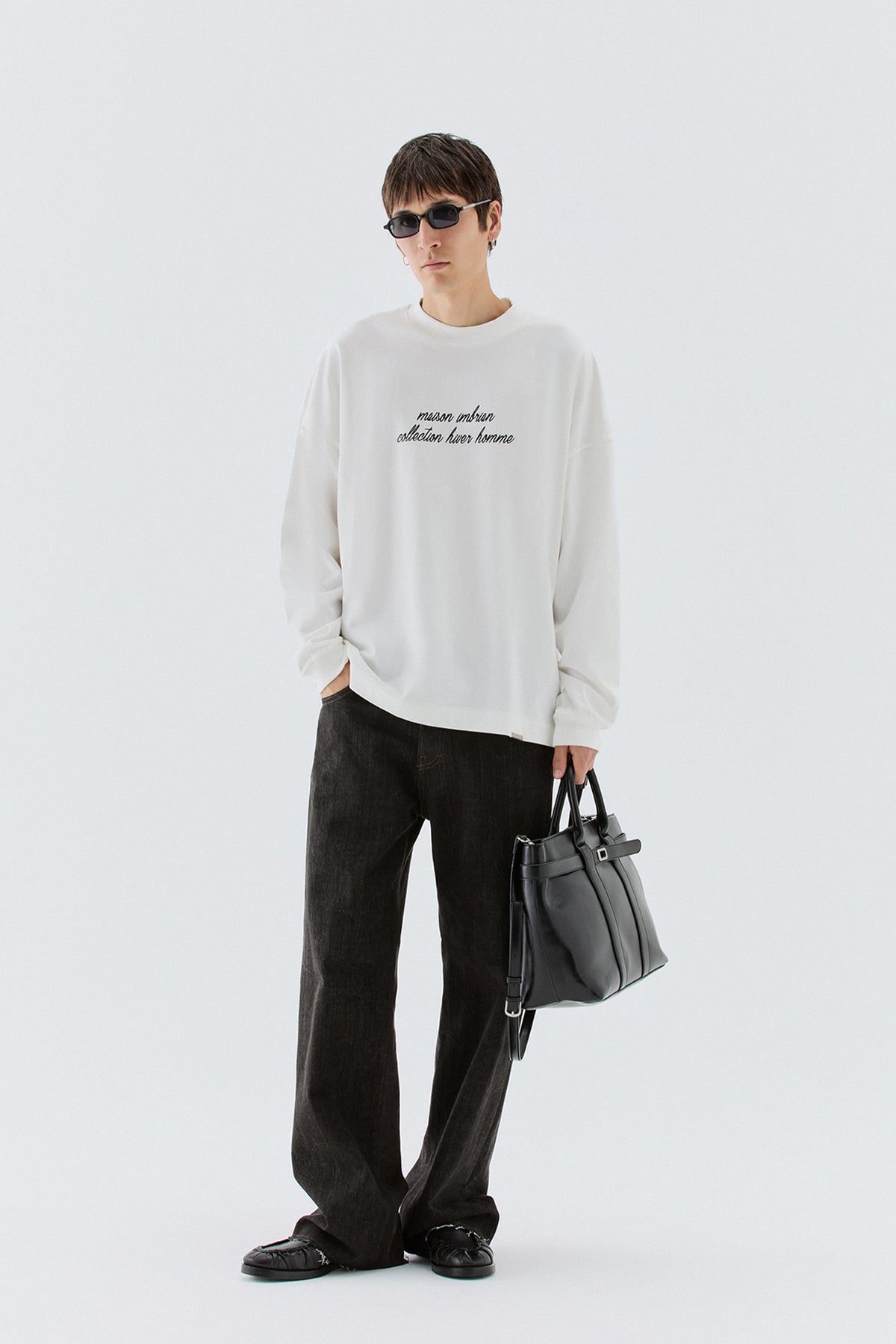 T-shirt in jersey con logo - Off white