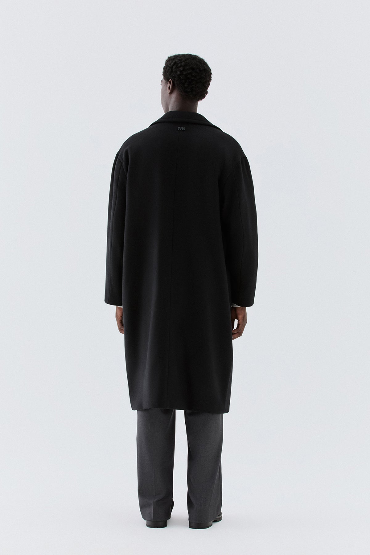 Cappotto in lana oversize - Nero