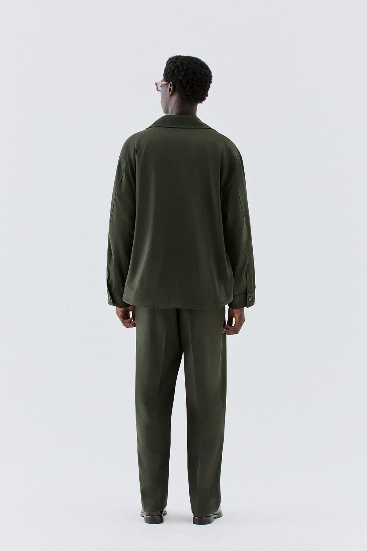 Overshirt ampia - Verde
