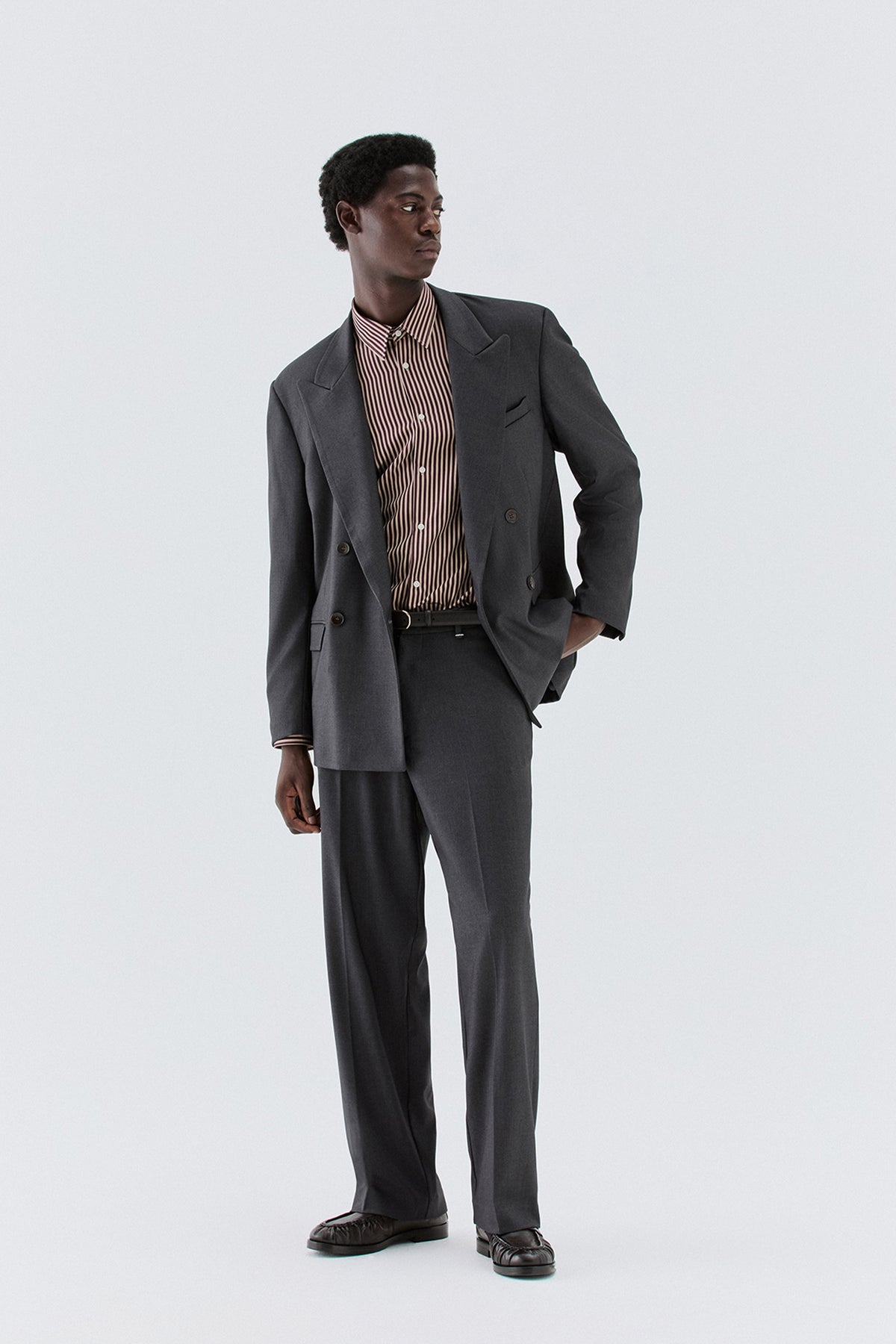 Camicia a righe in viscosa