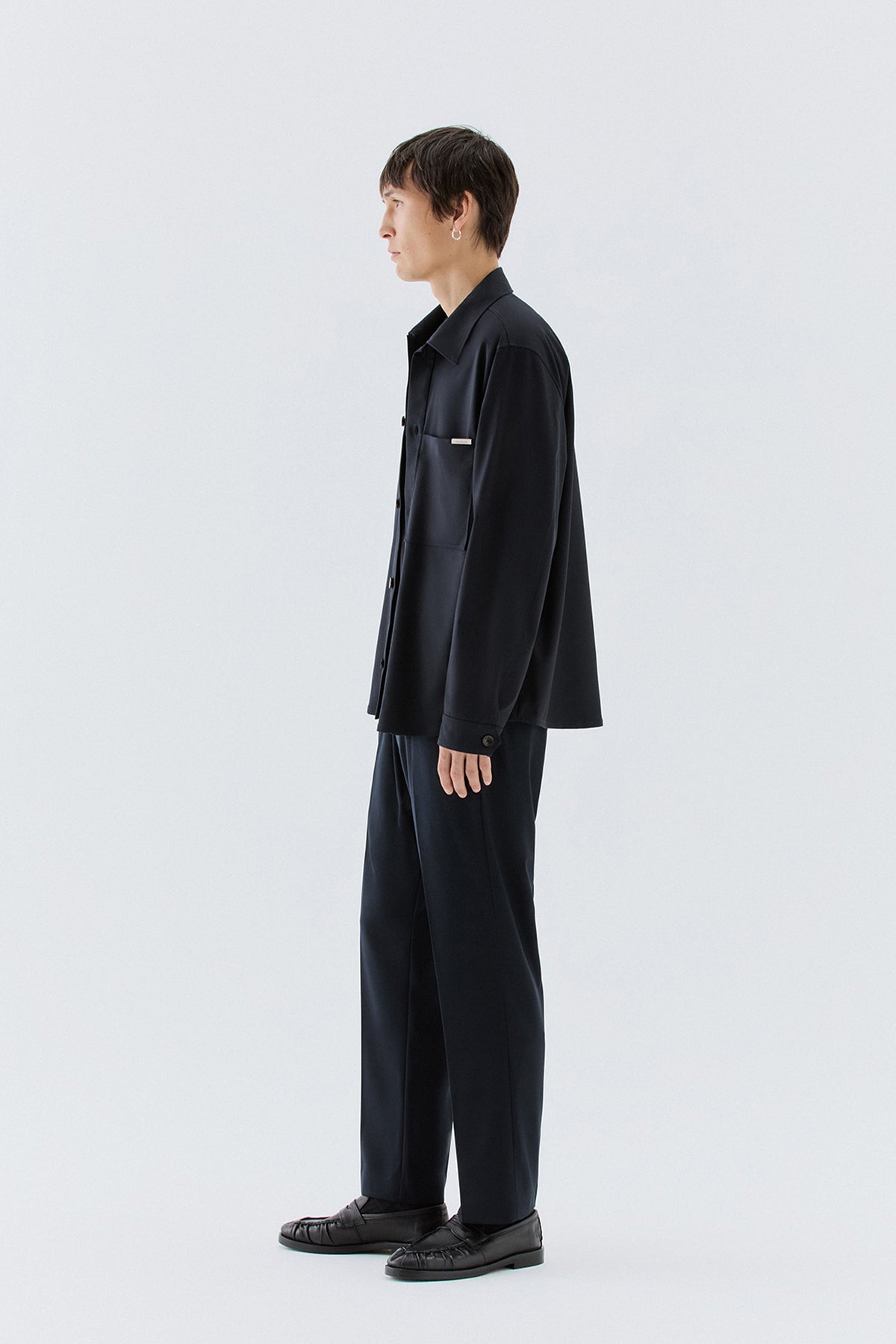 Pantaloni dritti con elastico - Blu