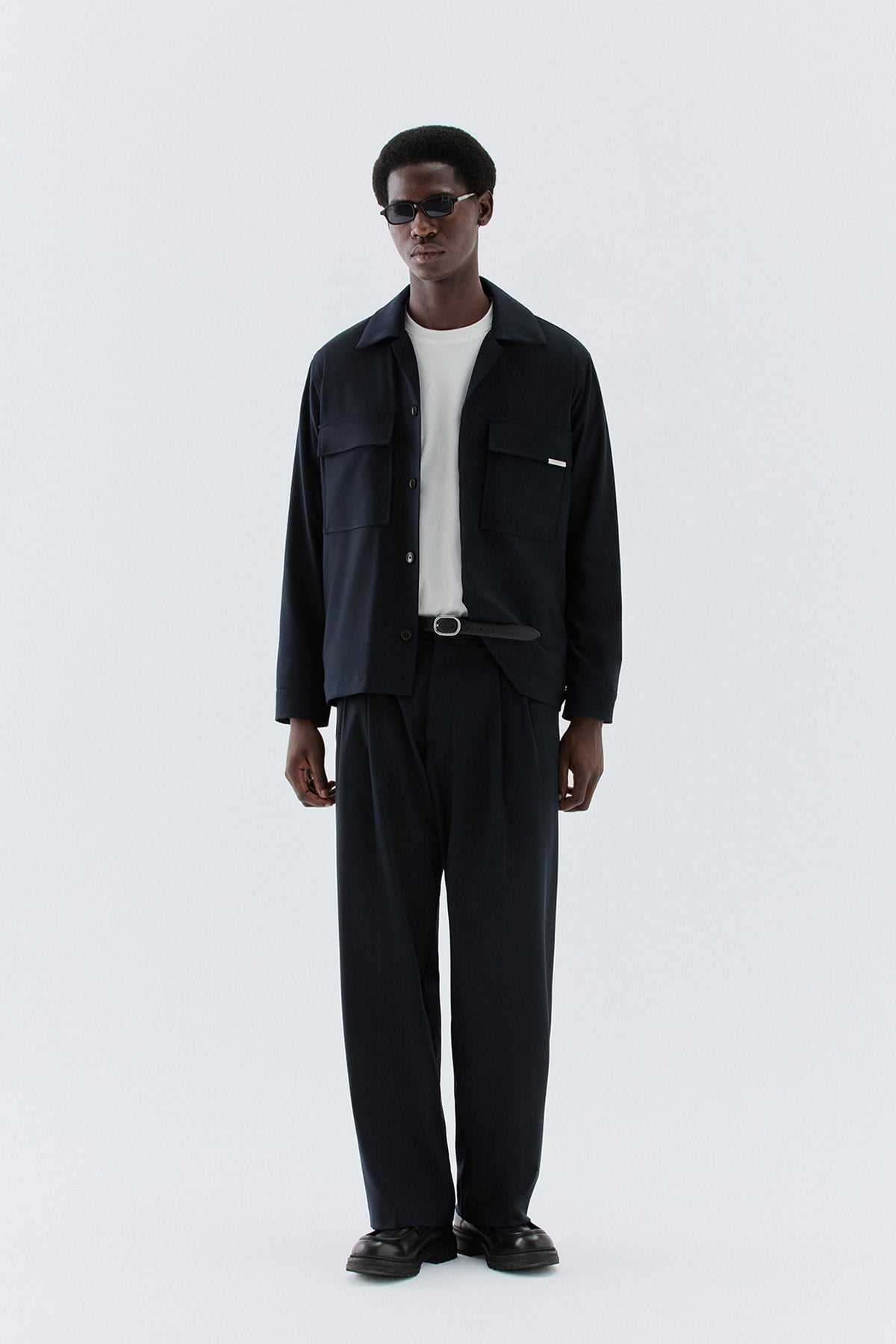 Overshirt con tasconi - Blu