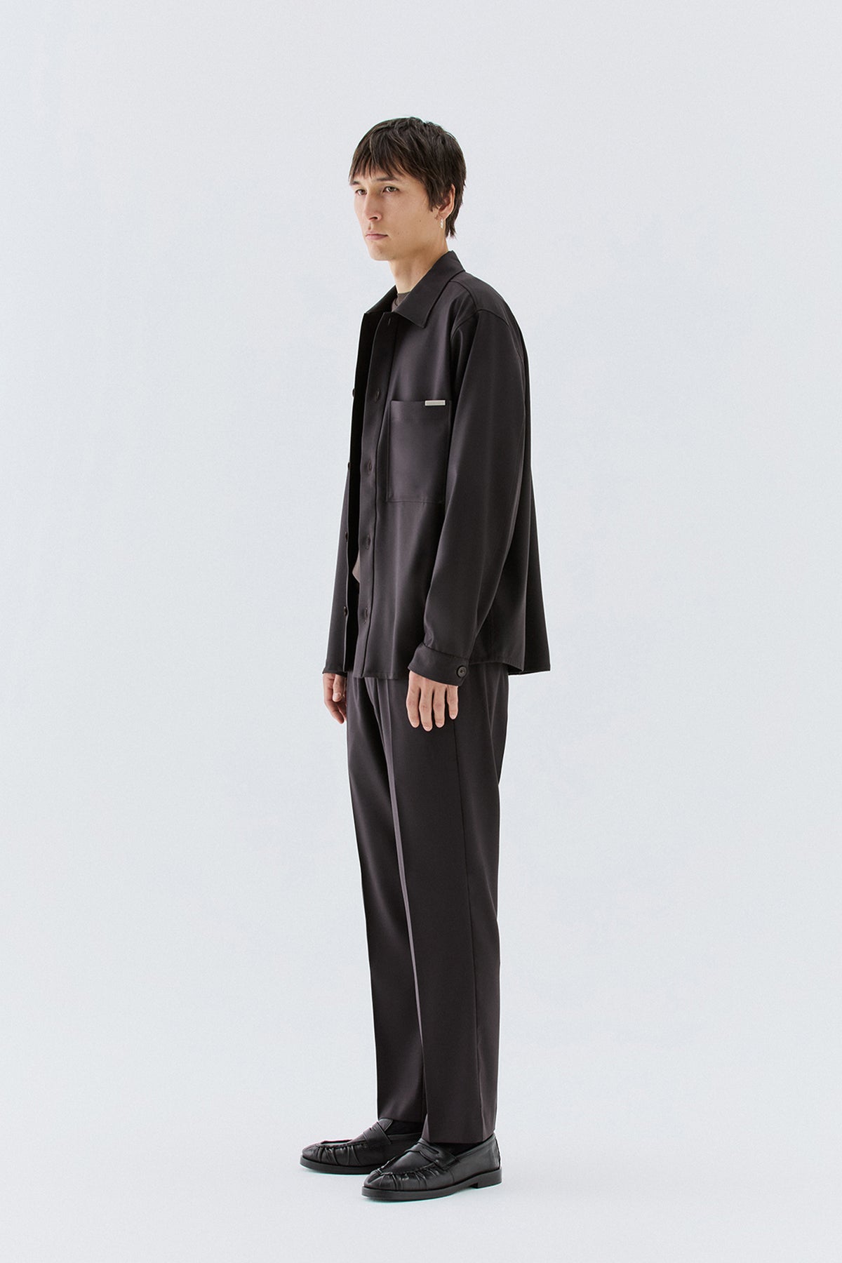 Overshirt con tasca - Moro