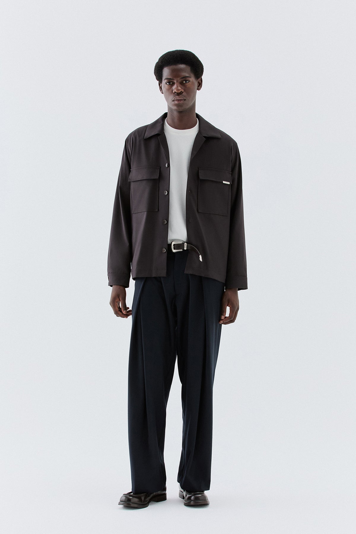 Overshirt con tasconi - Moro