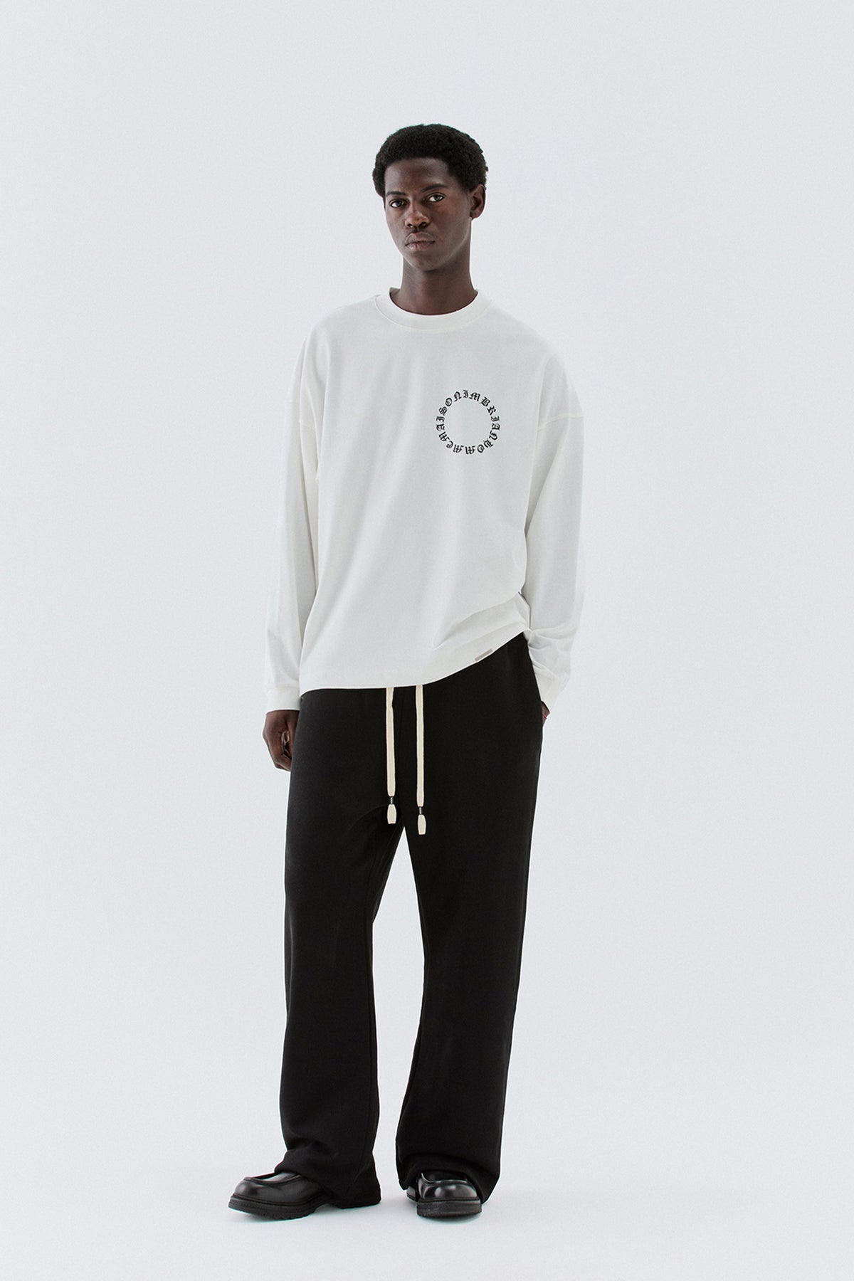 Pantaloni in felpa ampi - Nero