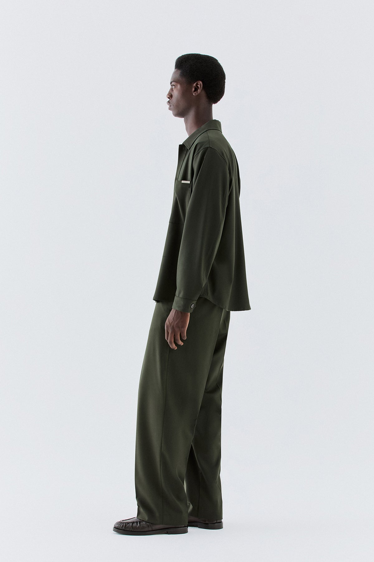 Overshirt con tasca - Verde