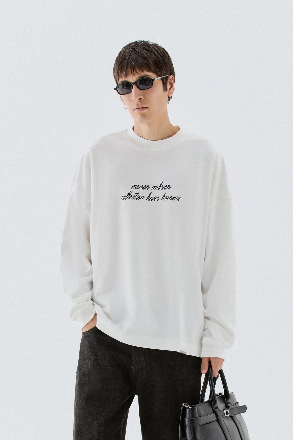 T-shirt in jersey con logo - Off white