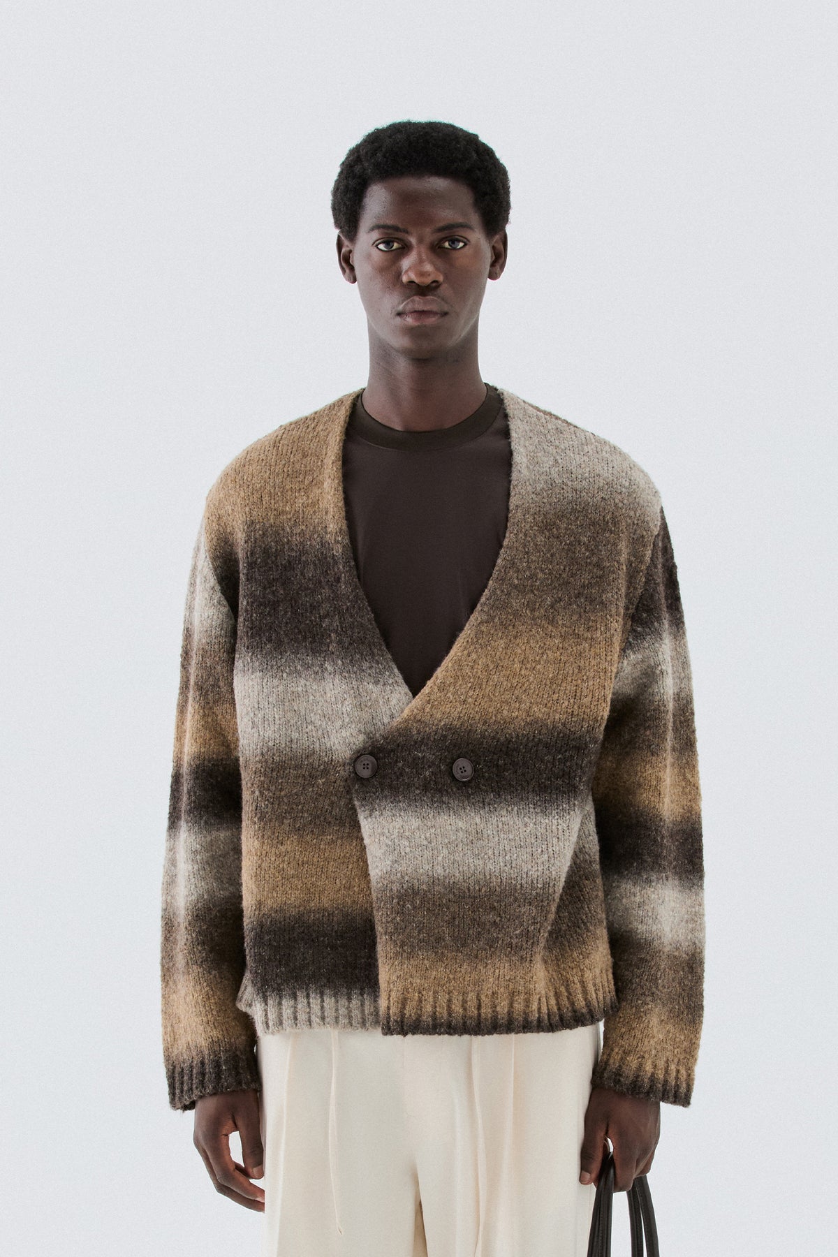 Cardigan degradè doppio petto